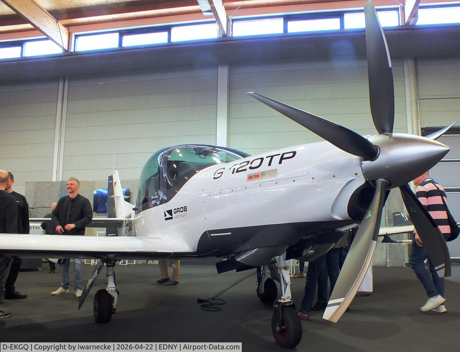 D-EKGQ, Grob G-120TP, c/n Not found D-EKGQ, Grob G-120TP with new bulged canopy at the AERO 2026, Friedrichshafen