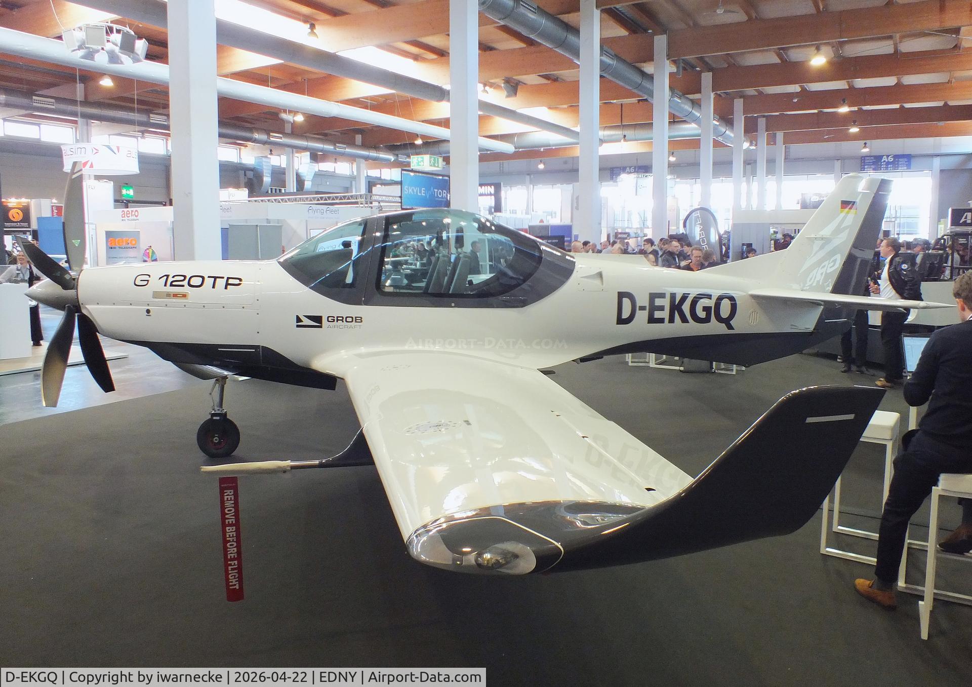 D-EKGQ, Grob G-120TP, c/n Not found D-EKGQ, Grob G-120TP with new bulged canopy at the AERO 2026, Friedrichshafen