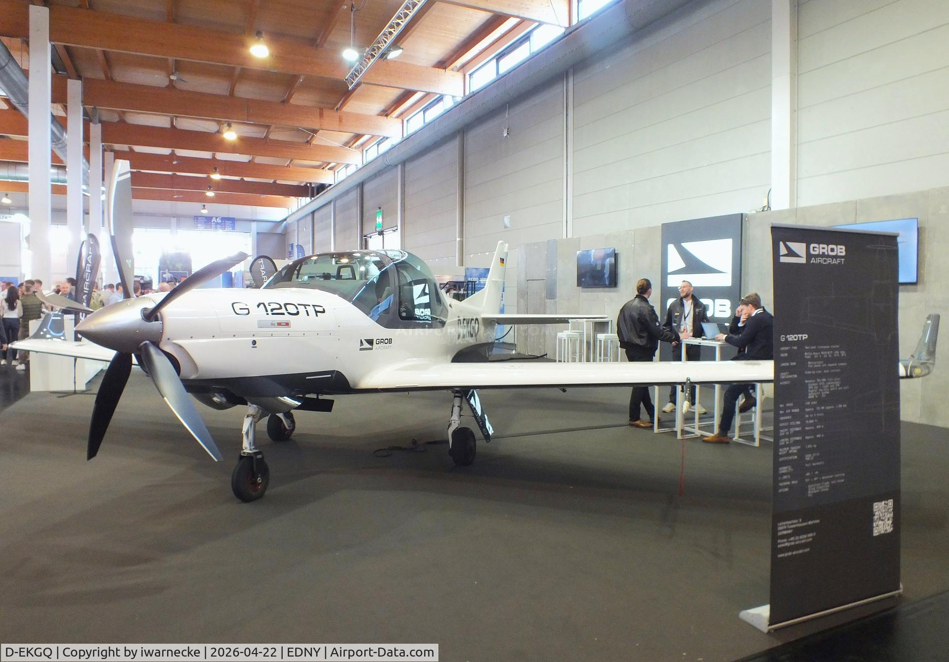 D-EKGQ, Grob G-120TP, c/n Not found D-EKGQ, Grob G-120TP with new bulged canopy at the AERO 2026, Friedrichshafen