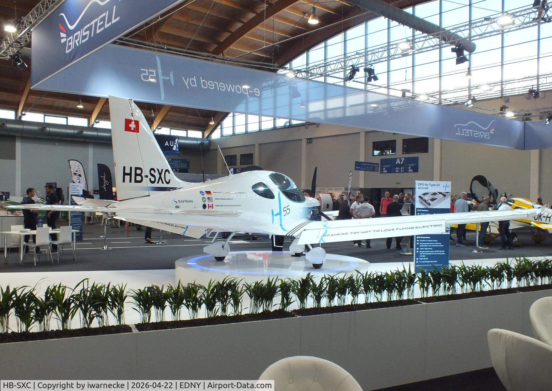 HB-SXC, 2018 BRM Aero Bristell B23 Energic, c/n 02/2018, BRM Aero Bristell/H55 B23 Energic with Emrax electric motor at the AERO 2026, Friedrichshafen
