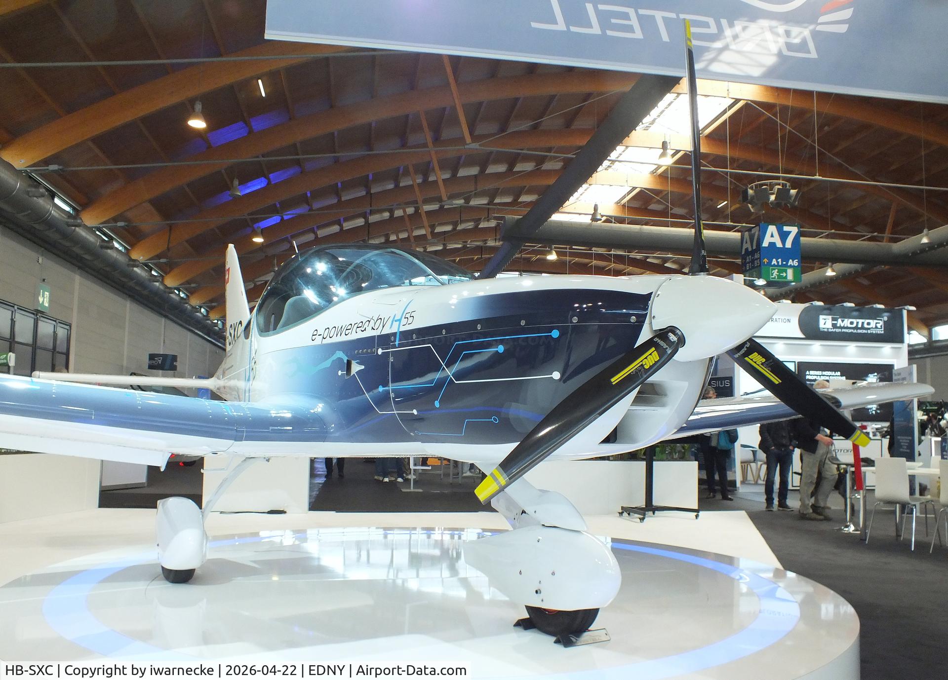 HB-SXC, 2018 BRM Aero Bristell B23 Energic, c/n 02/2018, BRM Aero Bristell/H55 B23 Energic with Emrax electric motor at the AERO 2026, Friedrichshafen