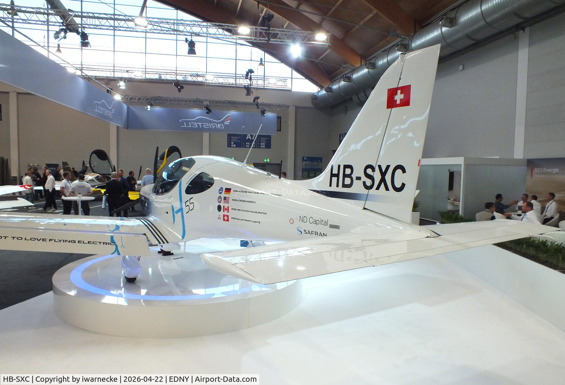 HB-SXC, 2018 BRM Aero Bristell B23 Energic, c/n 02/2018, BRM Aero Bristell/H55 B23 Energic with Emrax electric motor at the AERO 2026, Friedrichshafen