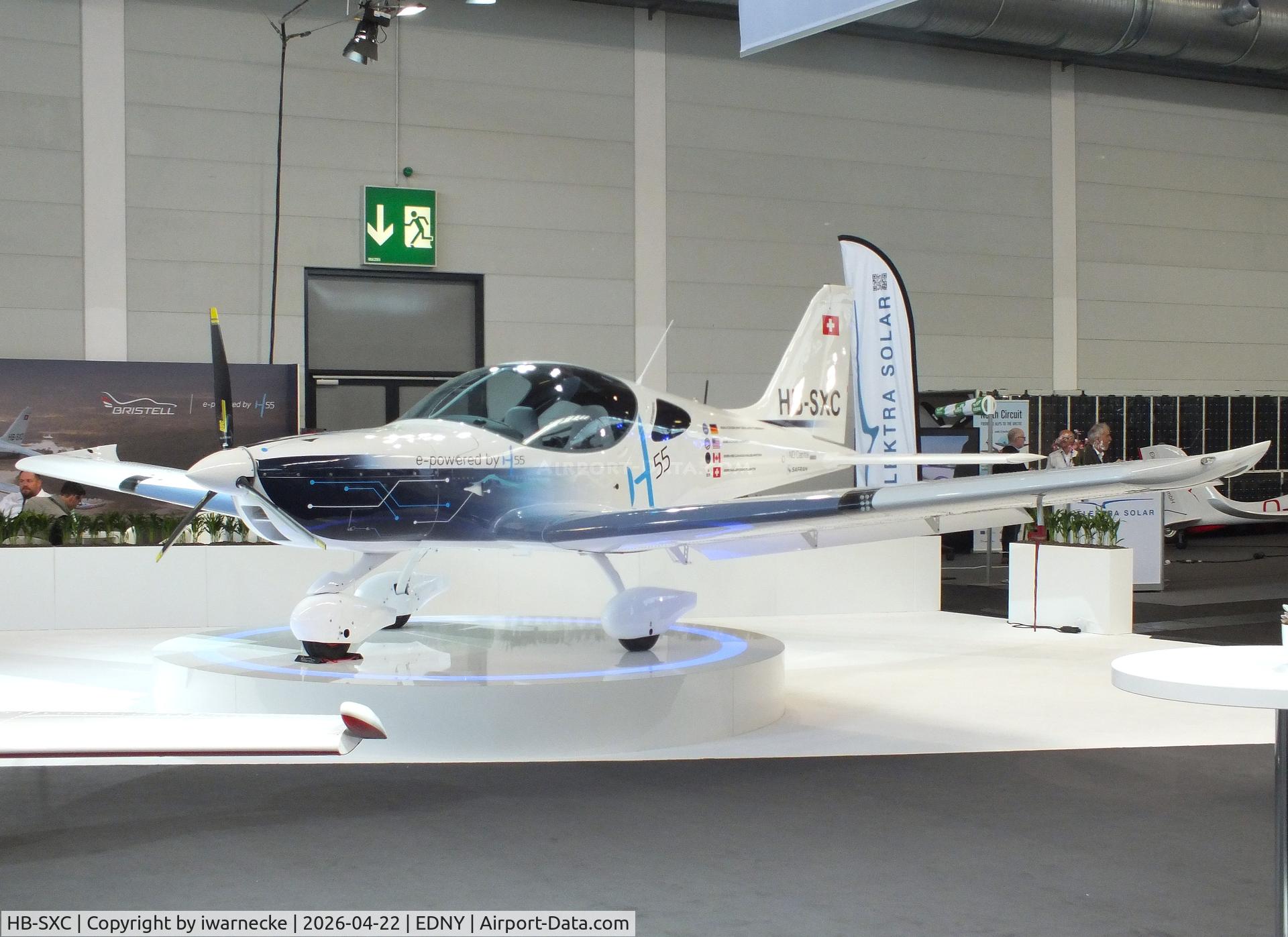 HB-SXC, 2018 BRM Aero Bristell B23 Energic, c/n 02/2018, BRM Aero Bristell/H55 B23 Energic with Emrax electric motor at the AERO 2026, Friedrichshafen