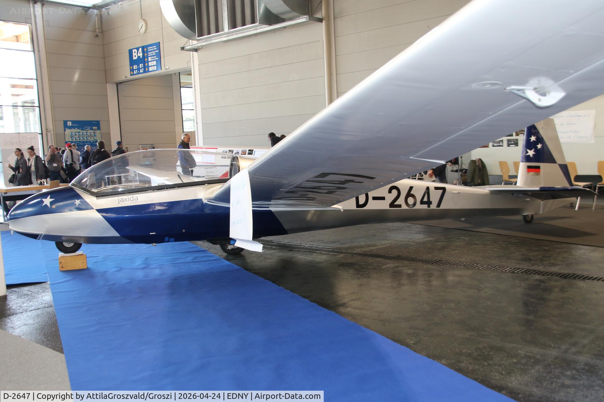 D-2647, 1978 Schleicher ASK-13, c/n .13600, EDNY - Bodensee Airport Friedrichshafen, Germany. AERO 2026