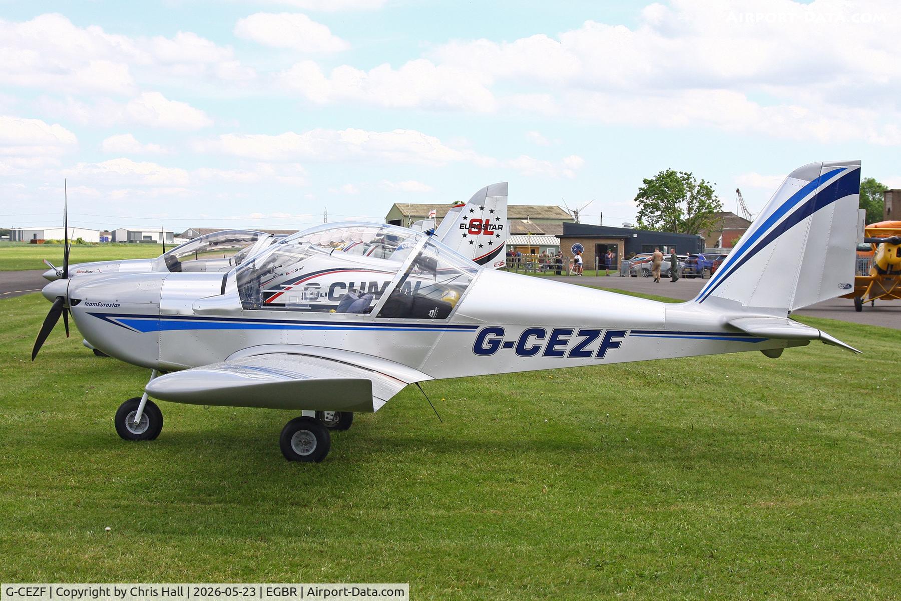 G-CEZF, 2008 Aerotechnik EV-97 Eurostar, c/n 3205, EV-97 fly-in Breighton 23/05/26