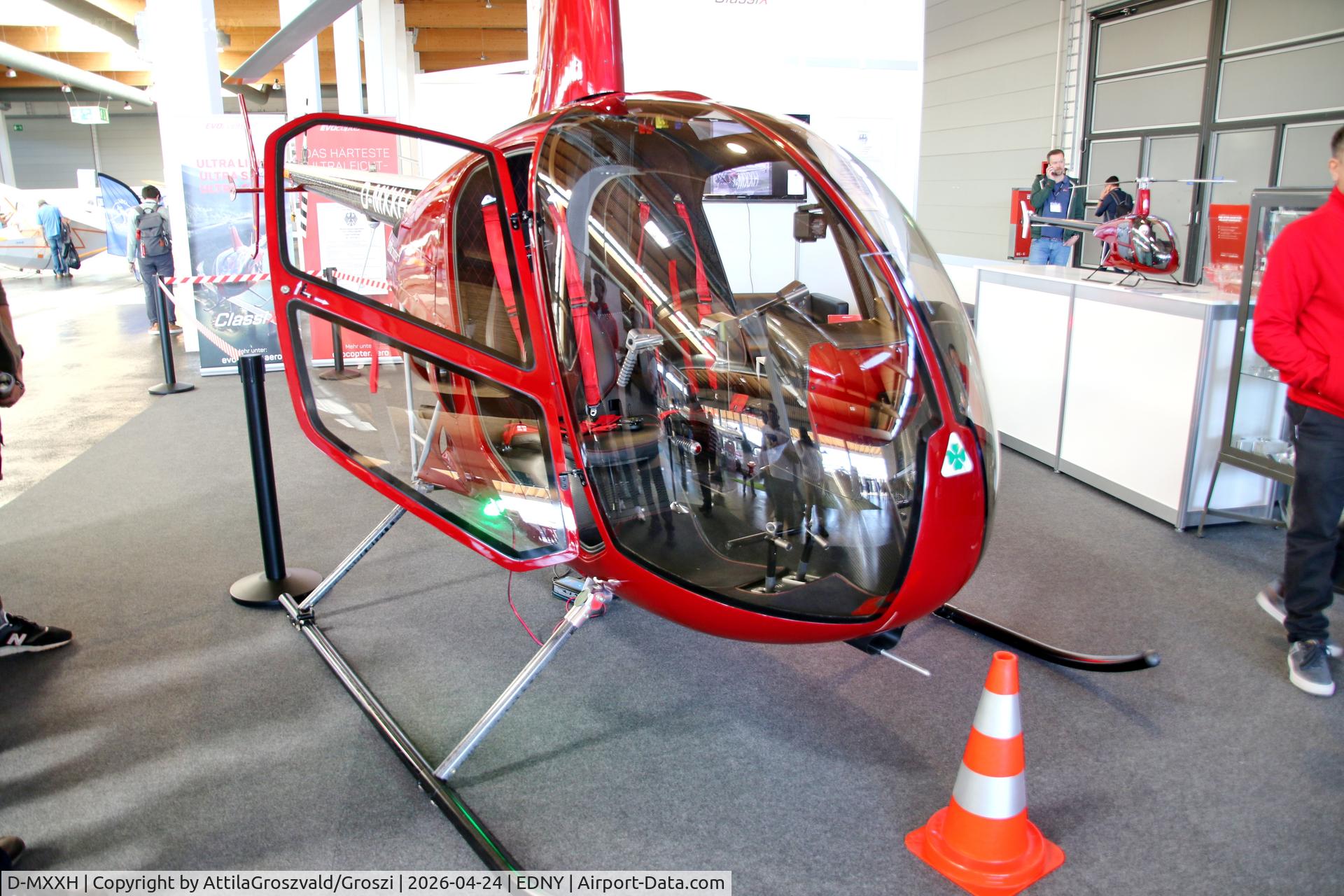 D-MXXH, 2024 EVOcopter ClassiX, c/n 1001, EDNY - Bodensee Airport Friedrichshafen, Germany. AERO 2026