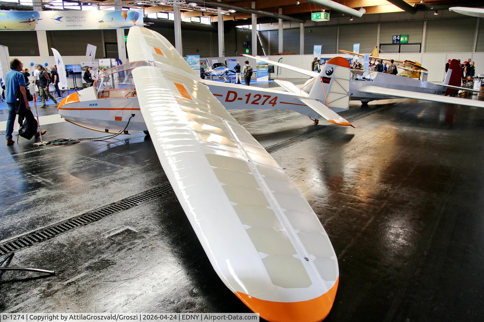 D-1274, Wolf Hirth Doppelraab V, c/n 1, EDNY - Bodensee Airport Friedrichshafen, Germany. AERO 2026
