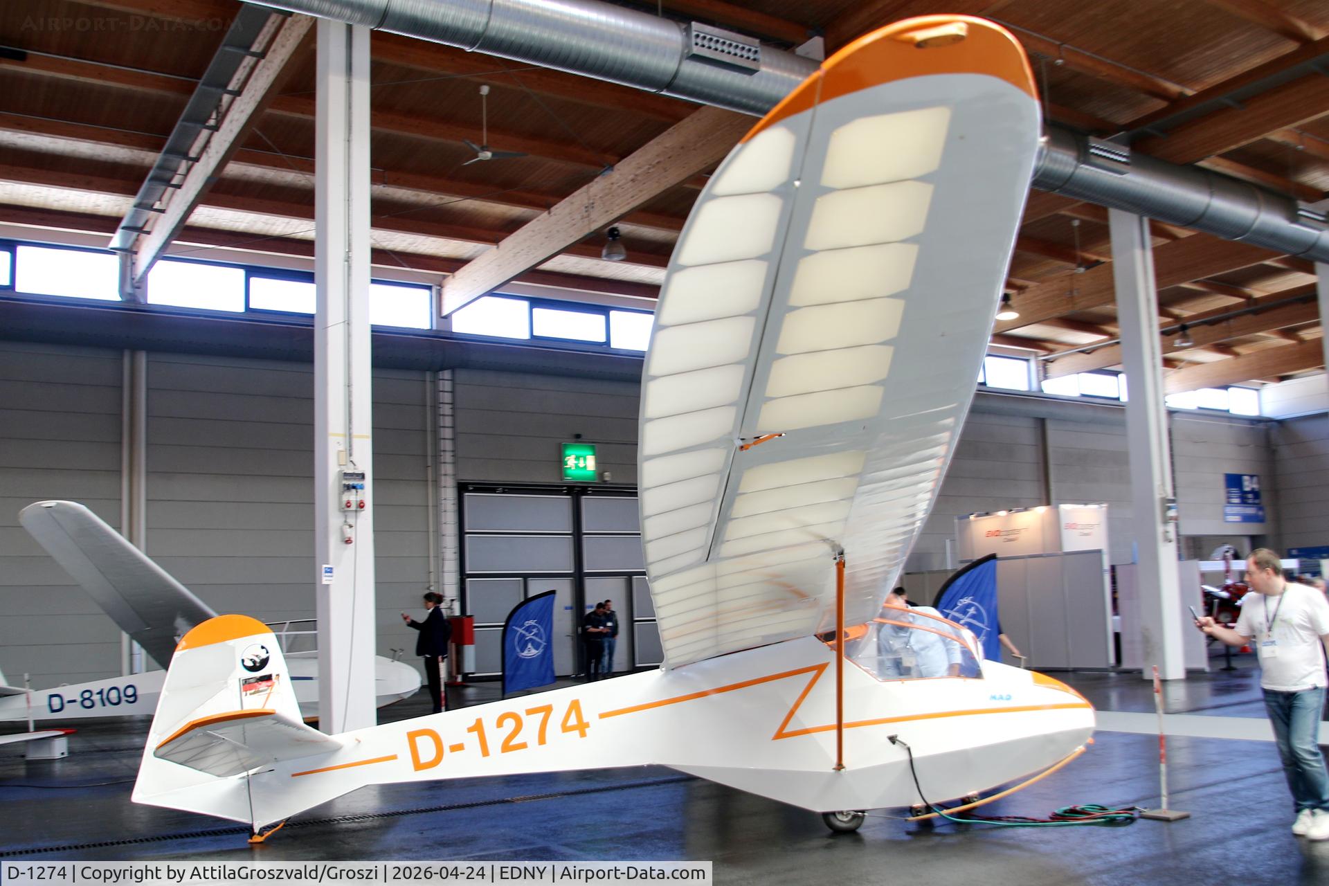 D-1274, Wolf Hirth Doppelraab V, c/n 1, EDNY - Bodensee Airport Friedrichshafen, Germany. AERO 2026