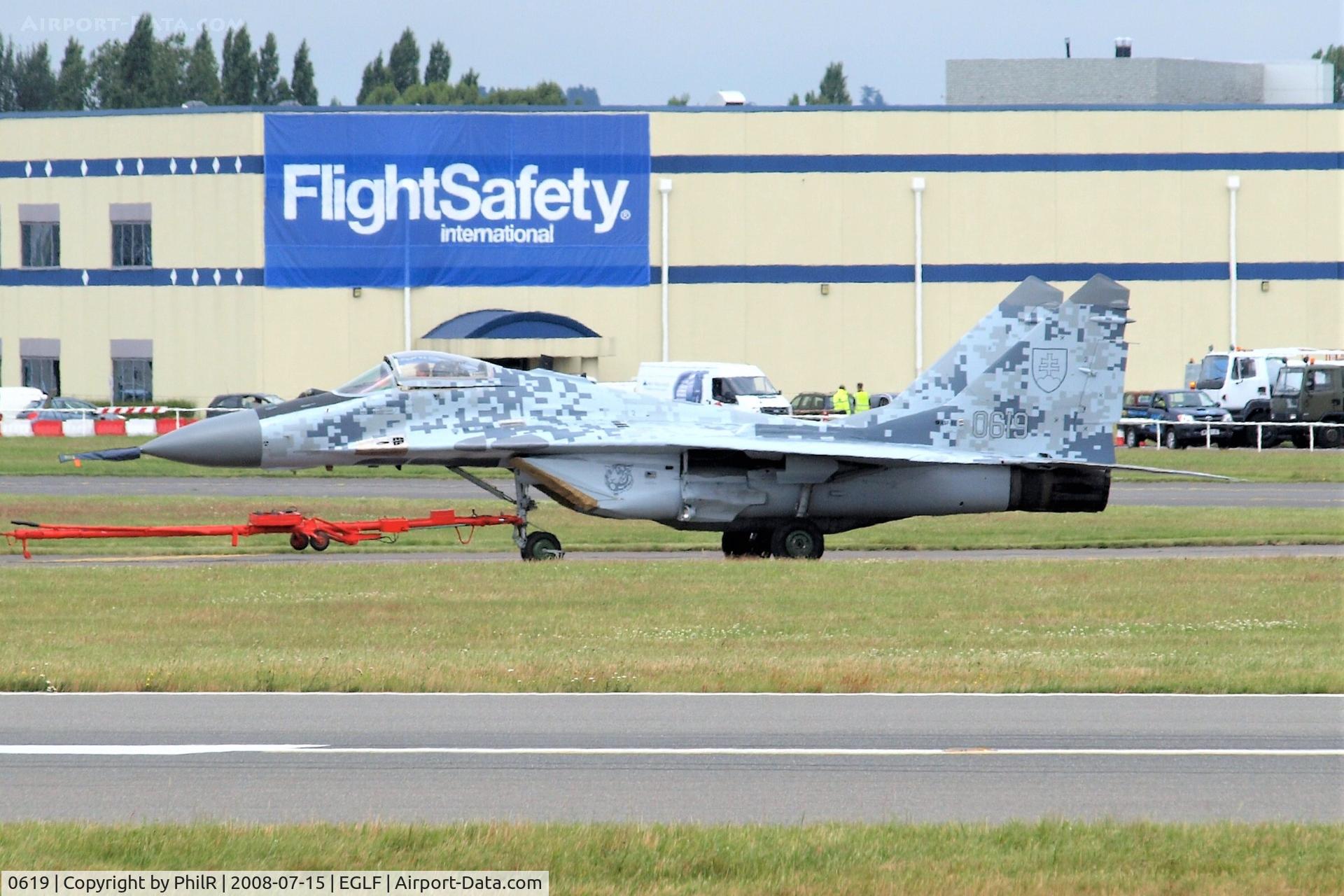 0619, Mikoyan-Gurevich MiG-29AS, c/n 2960535406/4713, 0619 Mig-29AS SlovakAF SBAC 