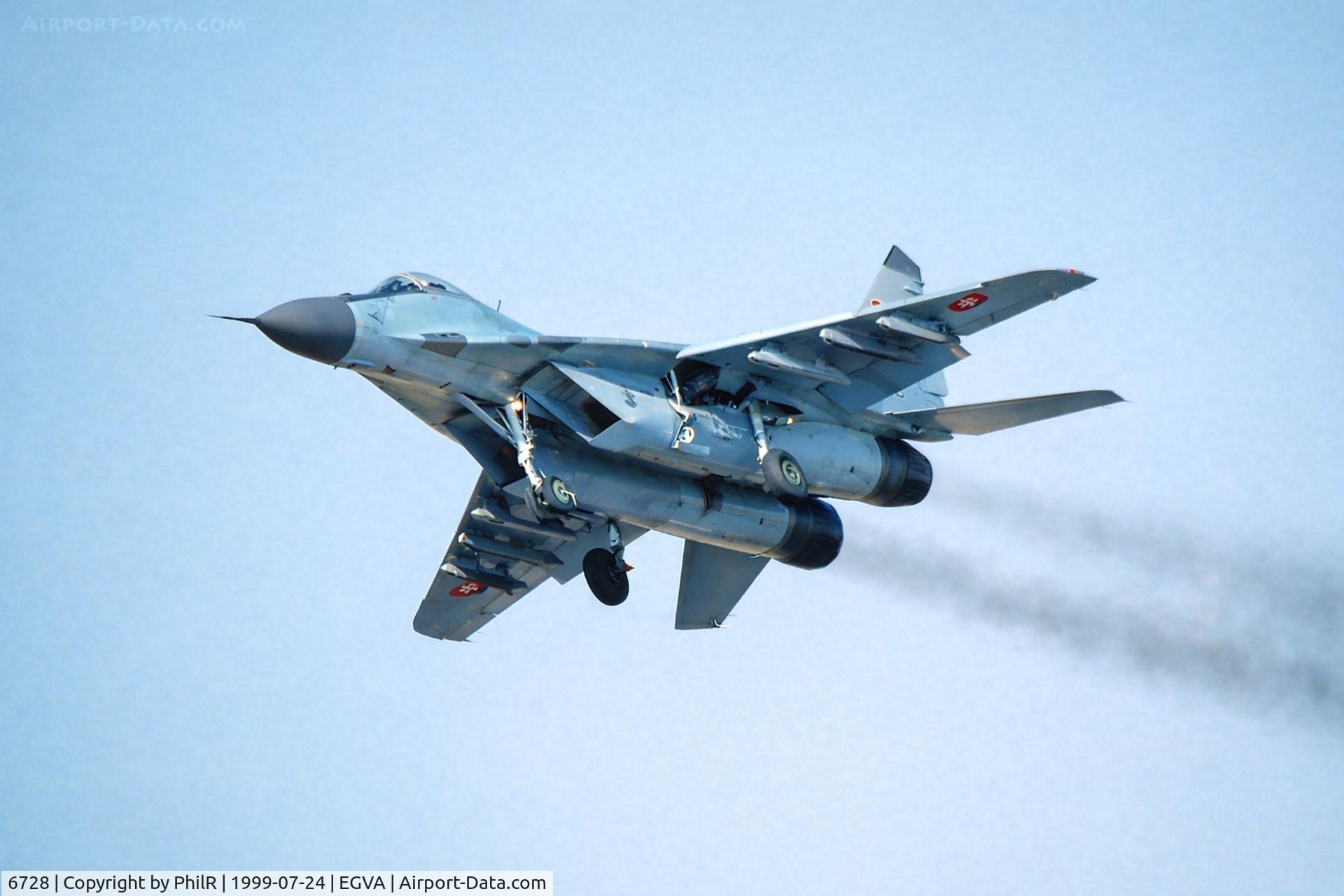 6728, Mikoyan-Gurevich MiG-29AS, c/n 2960536067, 6728 Mig 29 Fulcrum SlovakianAF RIAT 
