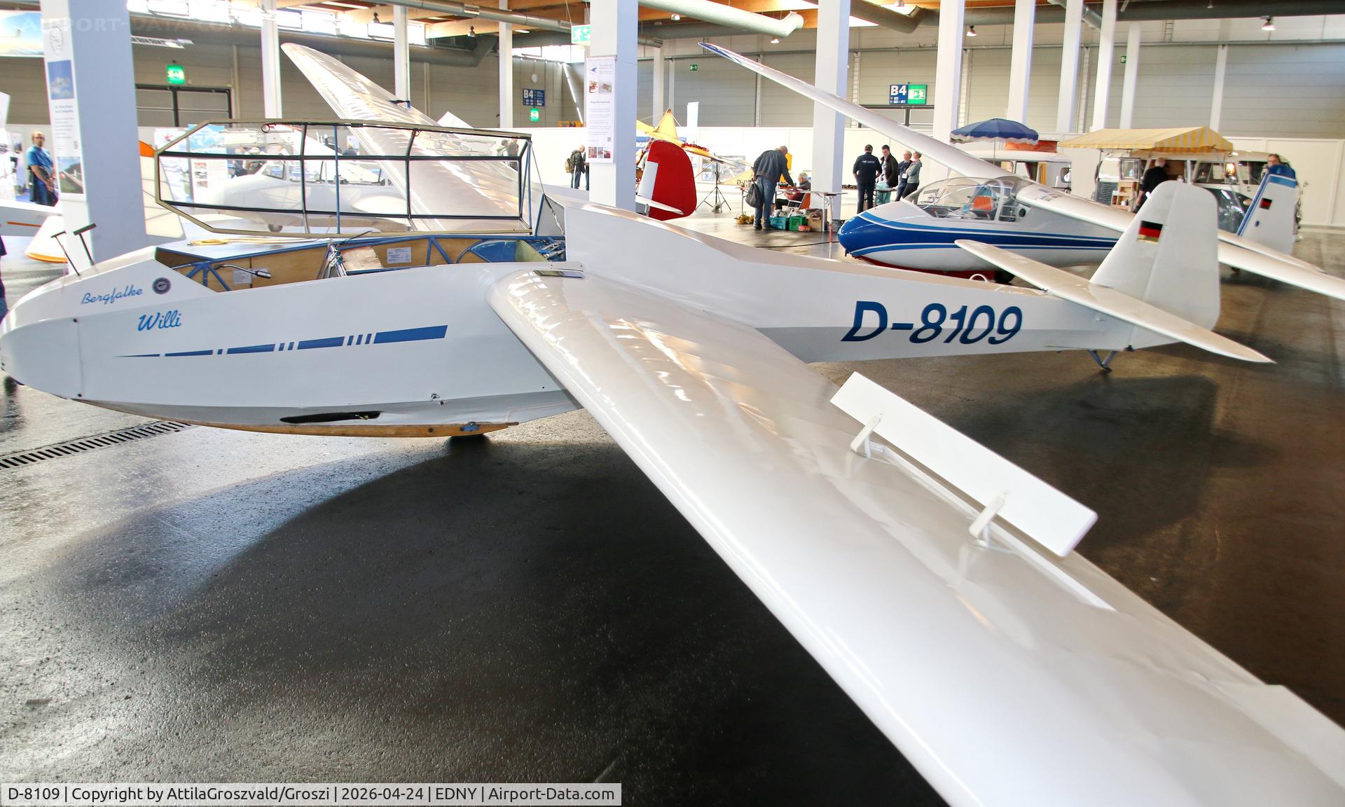 D-8109, 1954 Scheibe Bergfalke II, c/n 172, EDNY - Bodensee Airport Friedrichshafen, Germany. AERO 2026