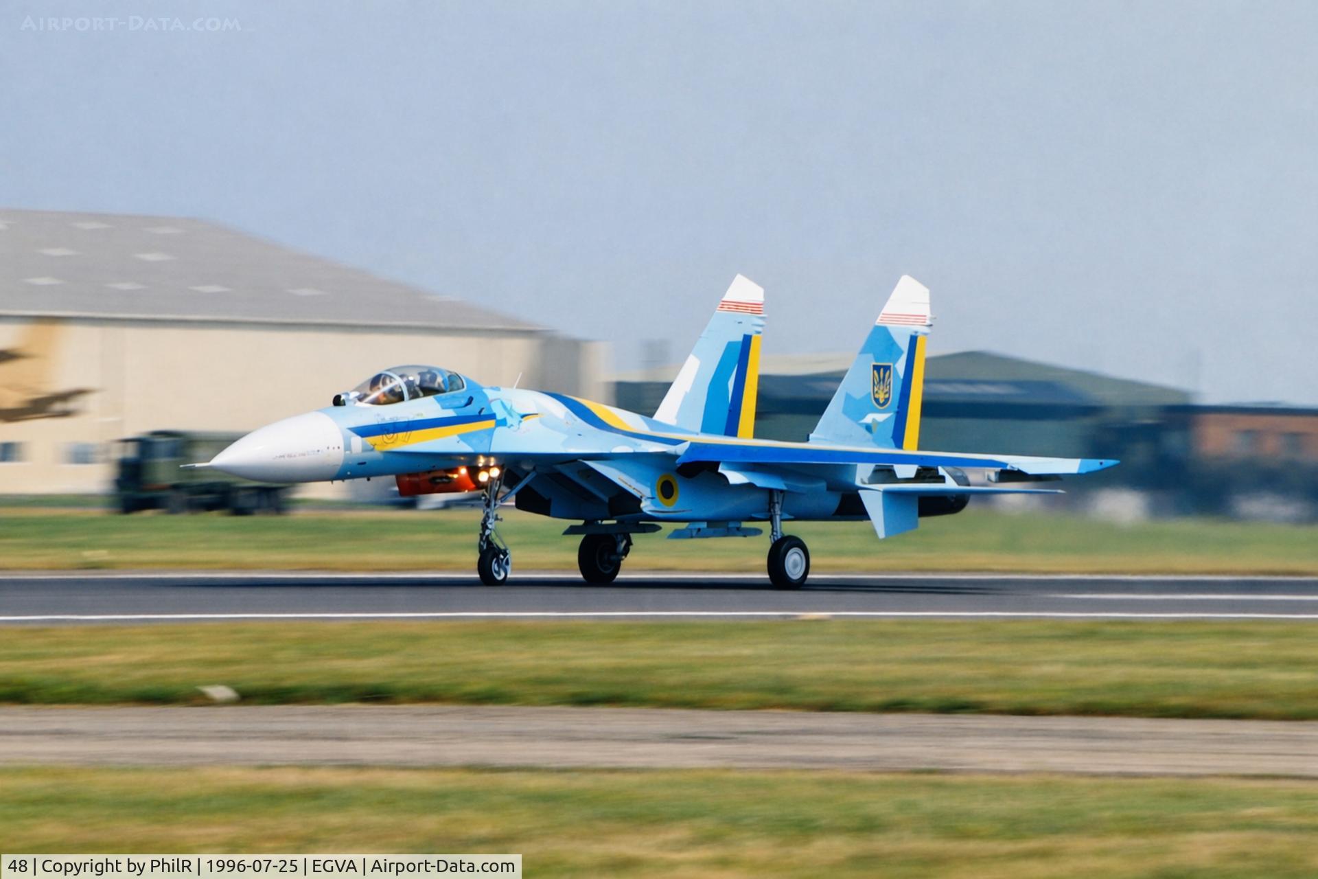 48, Sukhoi Su-27A, c/n 36911014411, 48 Sukhoi Su-27A Flanker Ukraine Air Force RIAT     