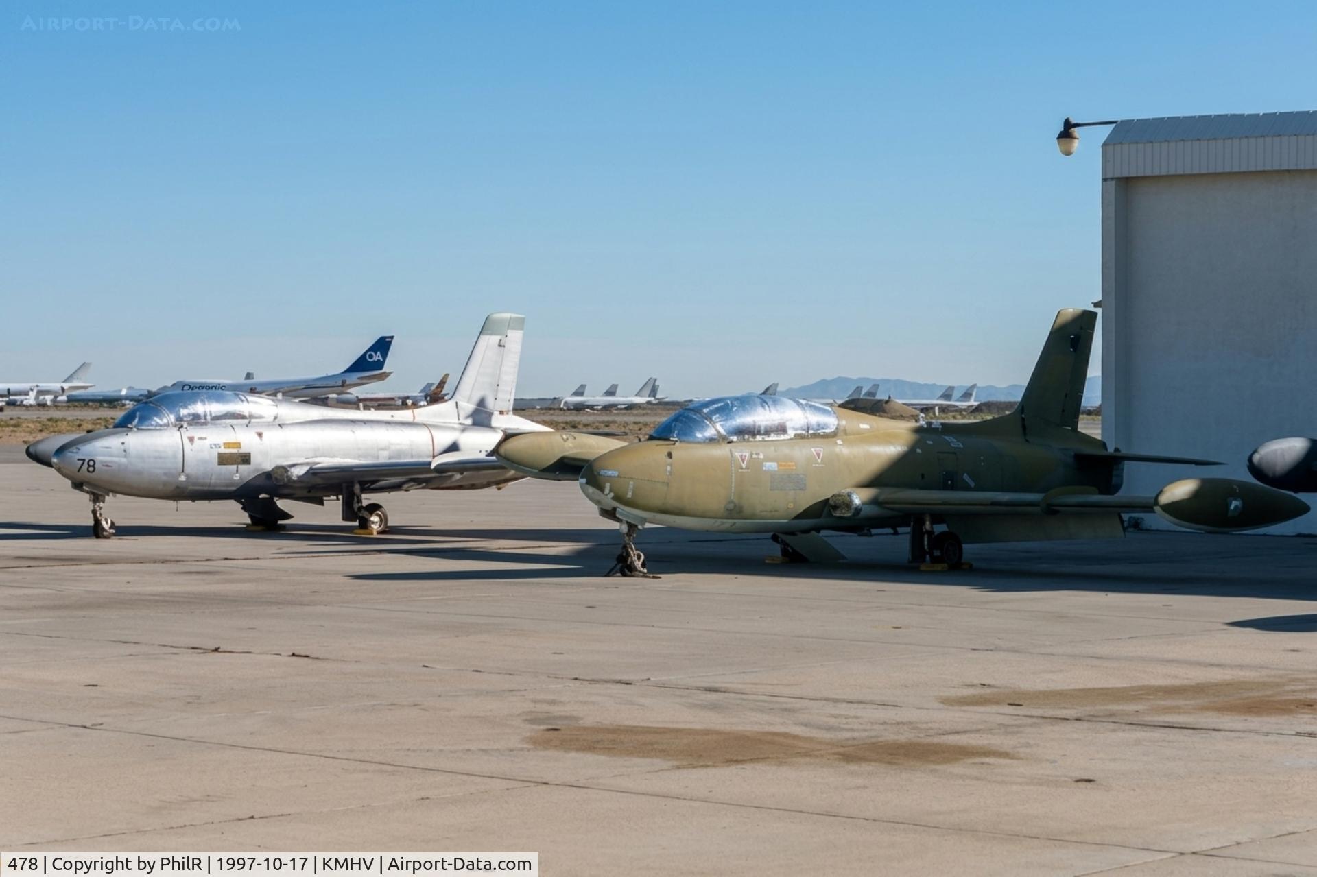 478, Atlas MB-326M Impala 1, c/n 121/6352/3, 478 Aermacchi MB326 Impala SAAF NTPS Kern Airport Mojave 
