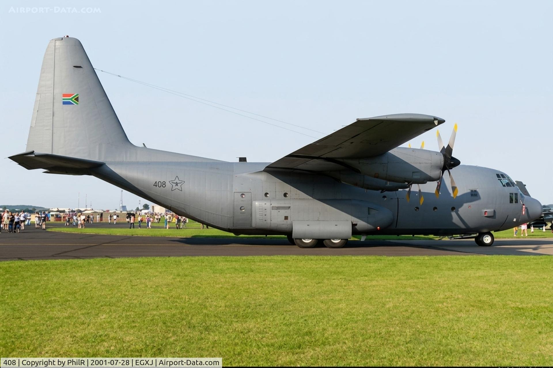 408, 1958 Lockheed C-130BZ Hercules, c/n 282-3526, 408 1959 Lockheed C-130B Hercules SAAF RIAT Cottesmore 
