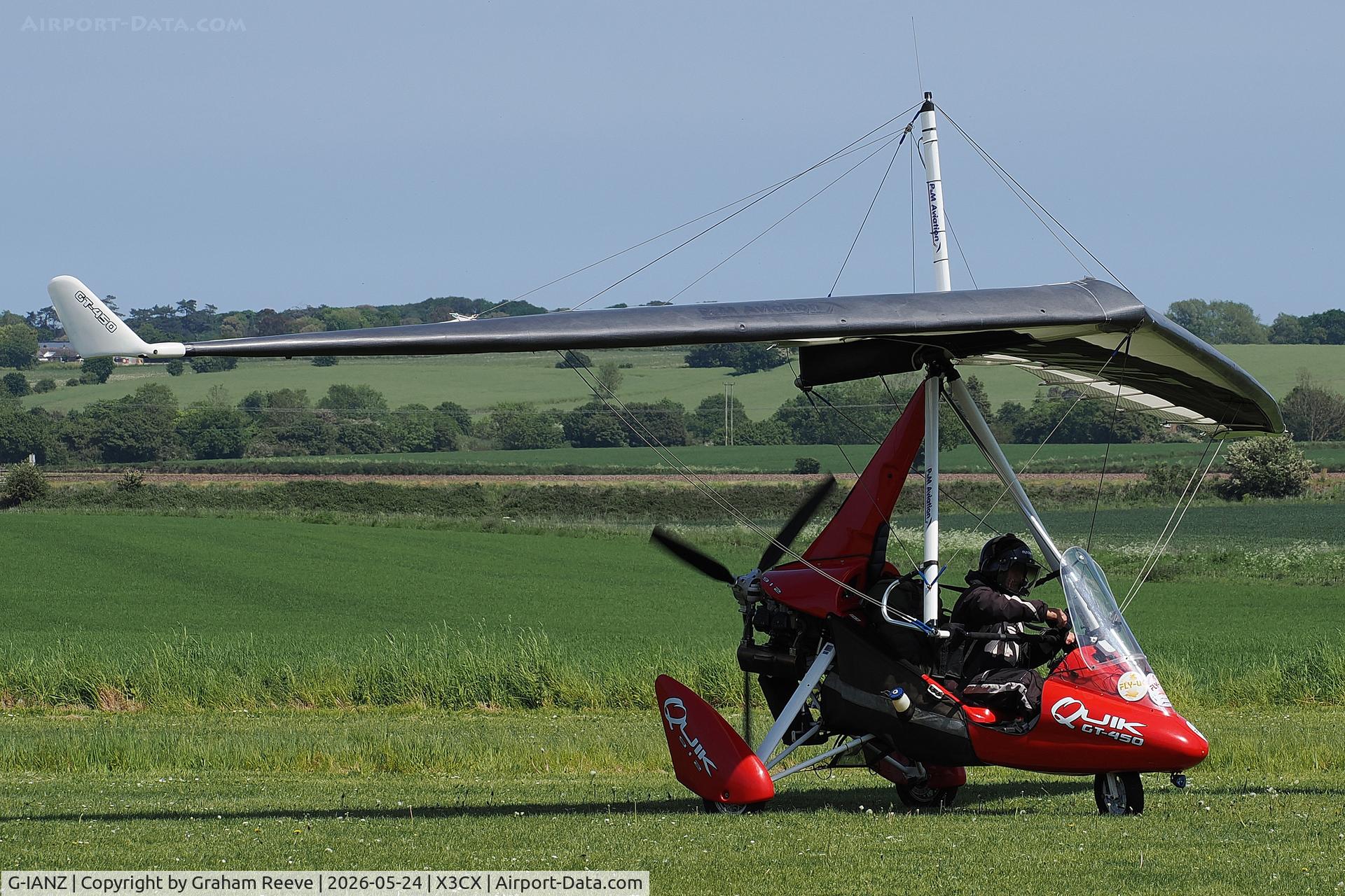 G-IANZ, 2011 Mainair Quik 450GT, c/n 8576, Just landed at Northrepps.