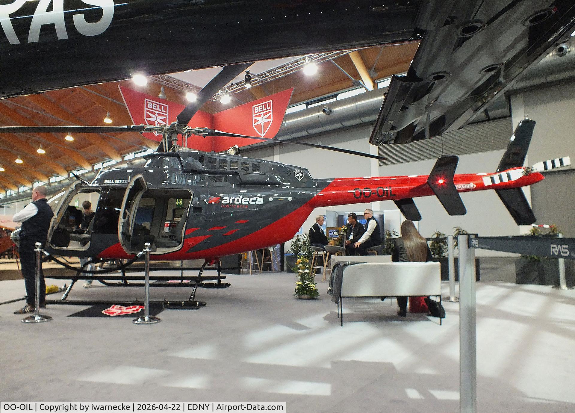OO-OIL, 2025 Bell 407GXi, c/n 56433, Bell 407GXi at the AERO 2026, Friedrichshafen