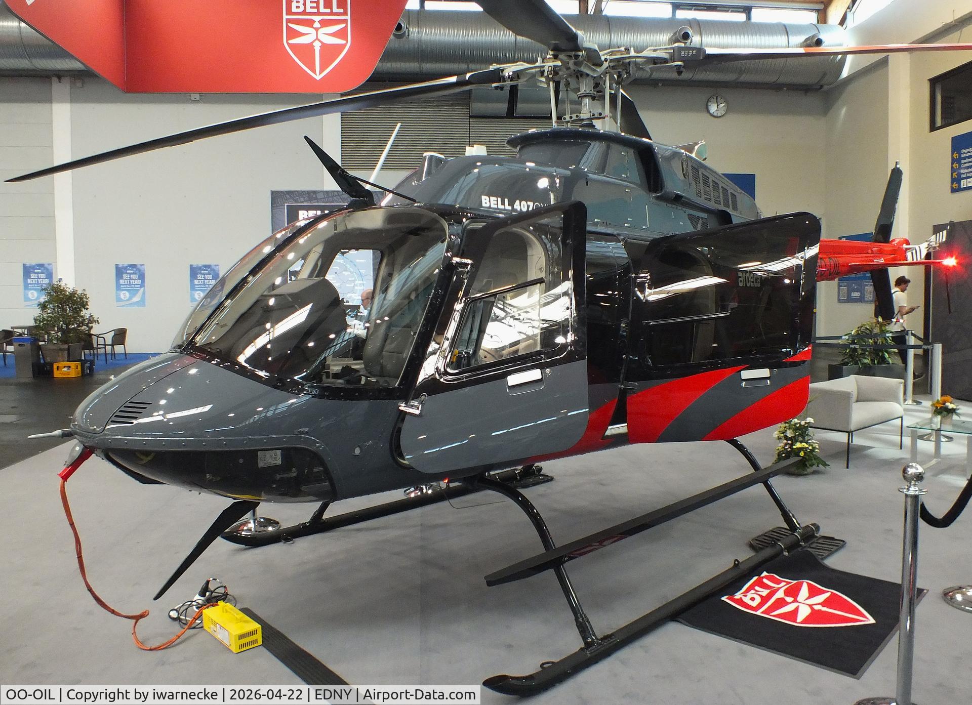 OO-OIL, 2025 Bell 407GXi, c/n 56433, Bell 407GXi at the AERO 2026, Friedrichshafen