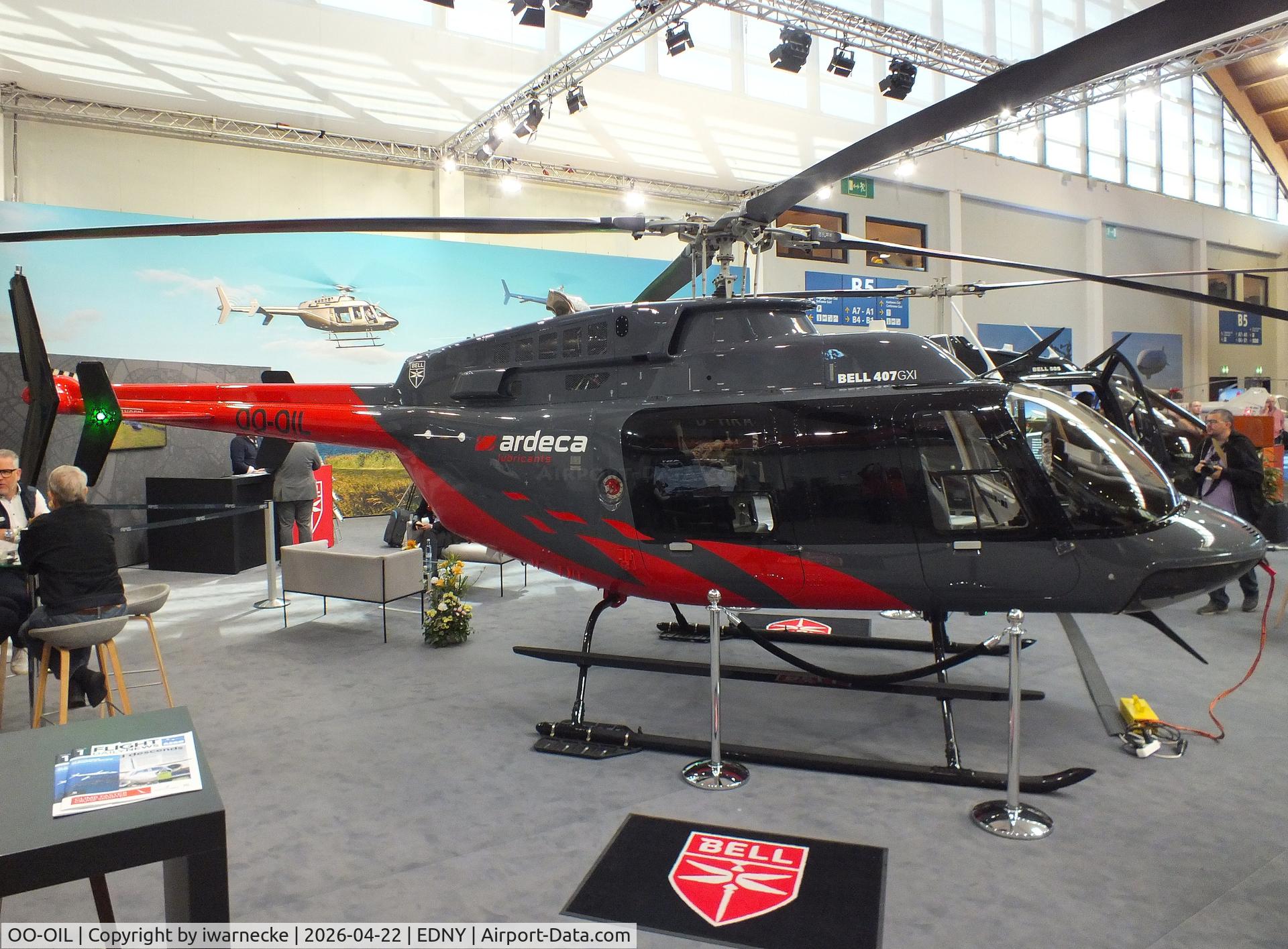 OO-OIL, 2025 Bell 407GXi, c/n 56433, Bell 407GXi at the AERO 2026, Friedrichshafen
