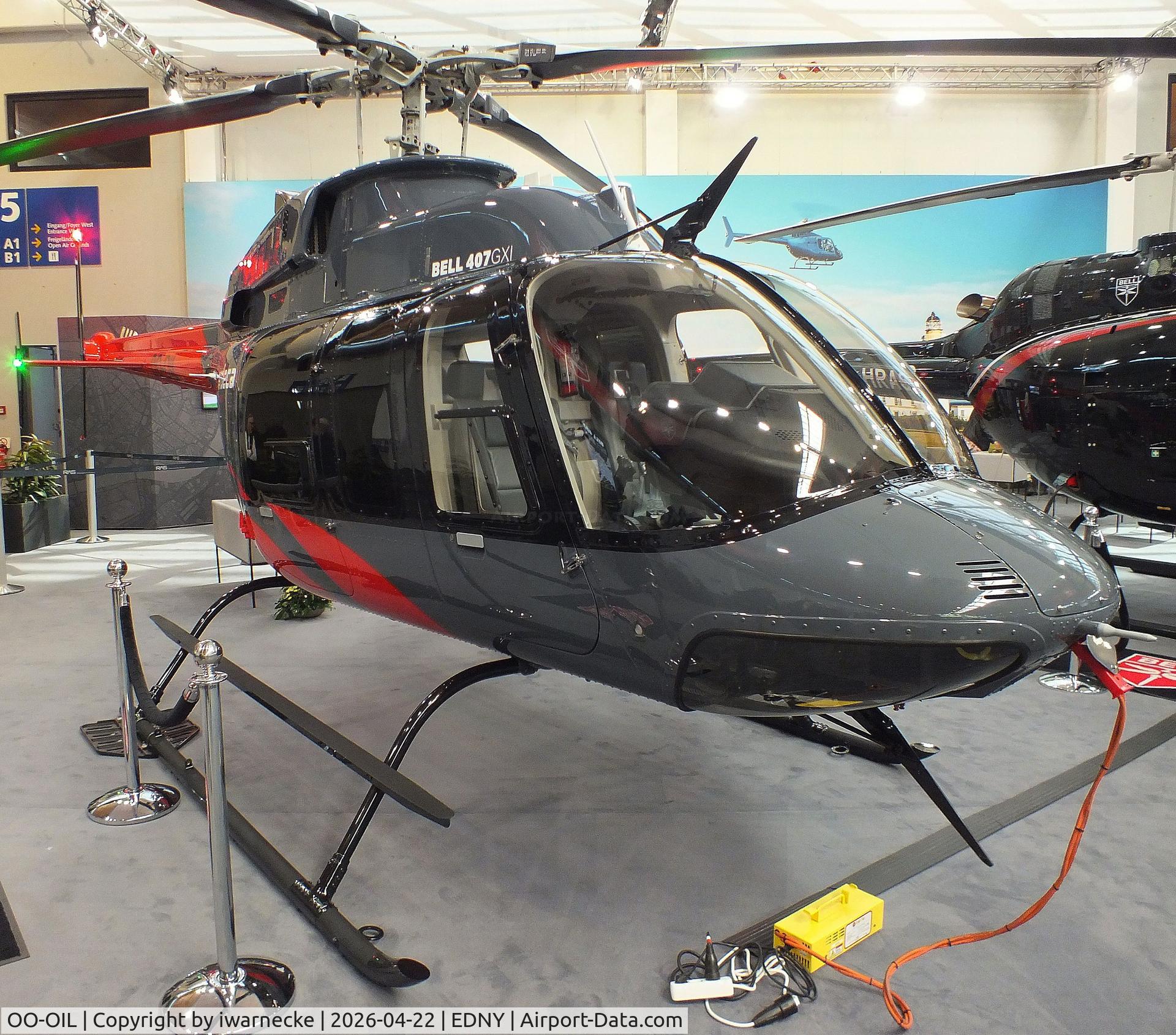 OO-OIL, 2025 Bell 407GXi, c/n 56433, Bell 407GXi at the AERO 2026, Friedrichshafen