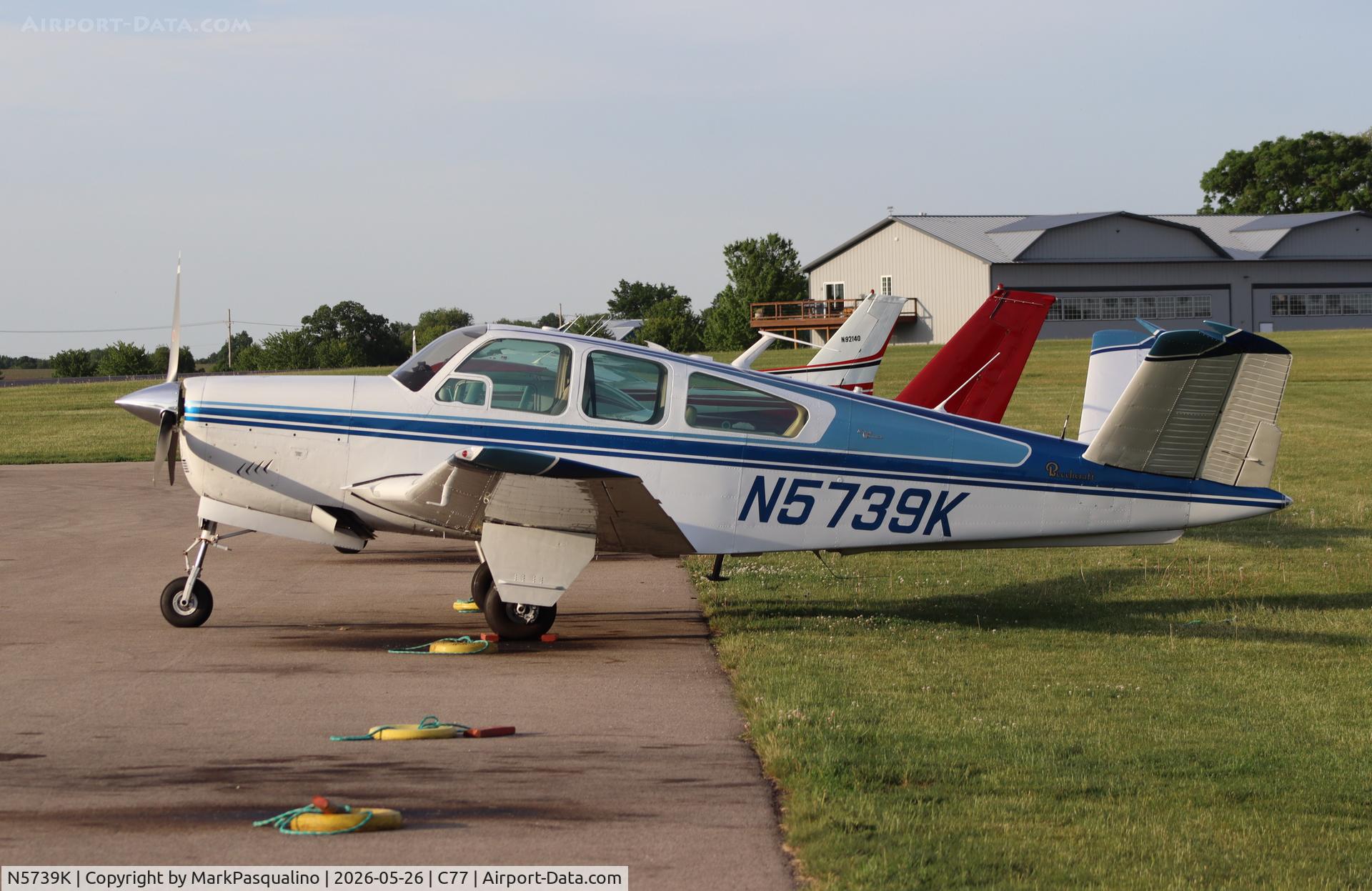 N5739K, 1964 Beech S35 Bonanza, c/n D-7519, Beech S35