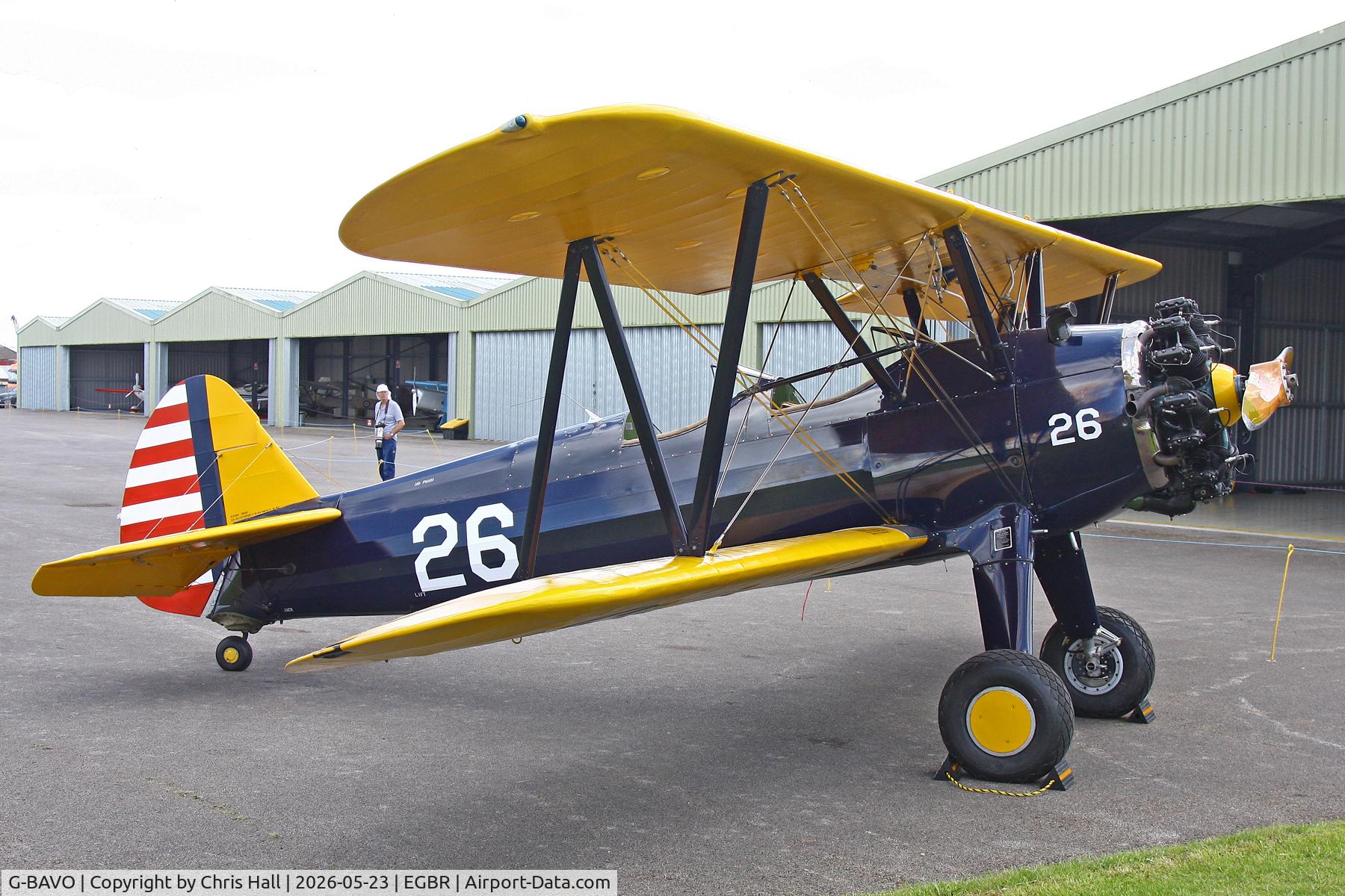 G-BAVO, 1945 Boeing PT-17 Kaydet (A75N1), c/n 3250-1405, Breighton 23/05/26