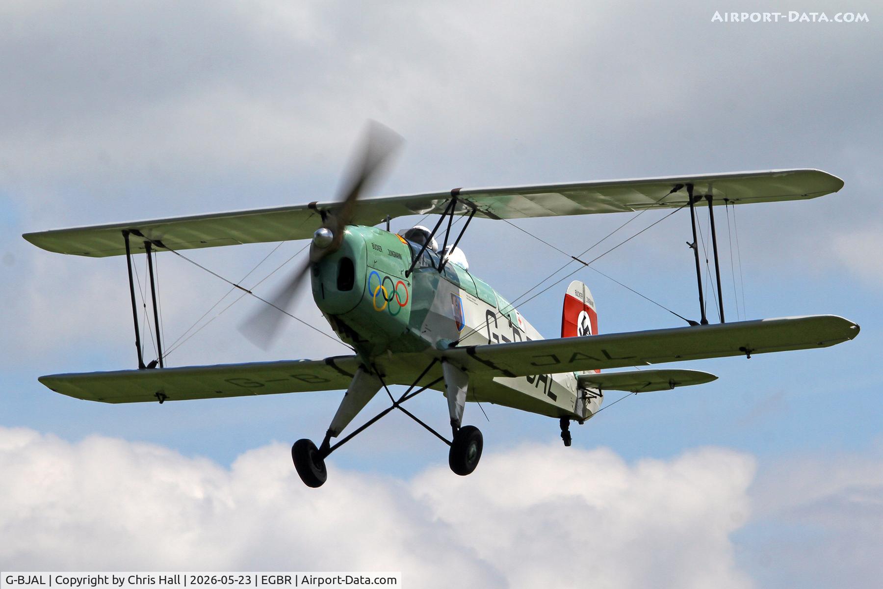 G-BJAL, 1957 Bucker 1-131E Jungmann, c/n 1028, Breighton 23/05/26