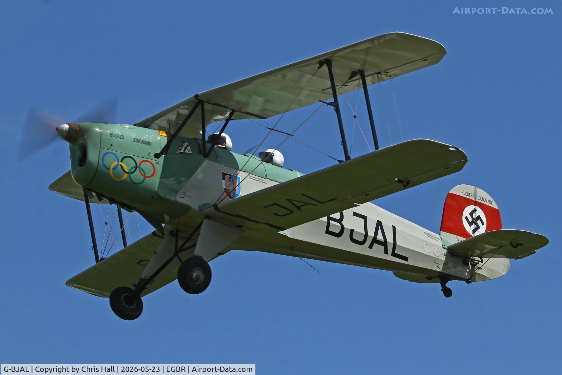 G-BJAL, 1957 Bucker 1-131E Jungmann, c/n 1028, Breighton 23/05/26
