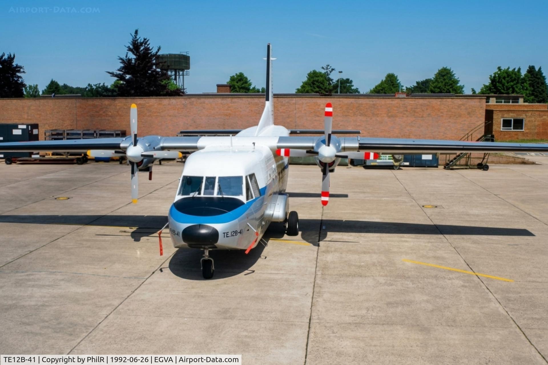 TE12B-41, CASA C-212-100 Aviocar, c/n E1-2-79, TE.12B-41 79-94 CASA 212D SpanAF IAT Boscombe Down
