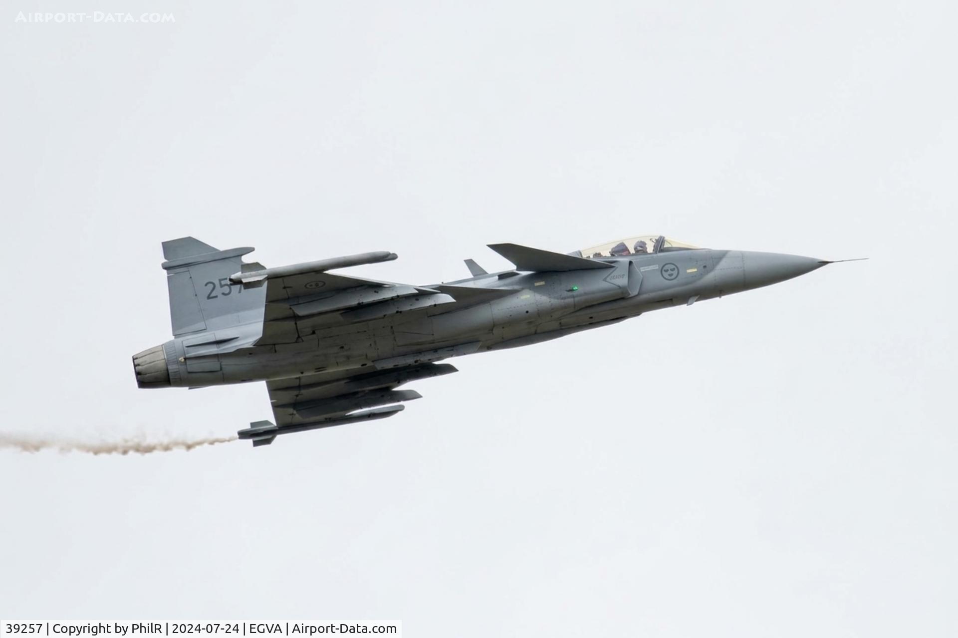 39257, Saab JAS-39C Gripen, c/n 39257, 257 SAAB JAS-39C Gripen Swedish Air Force RIAT RAF Fairford 

