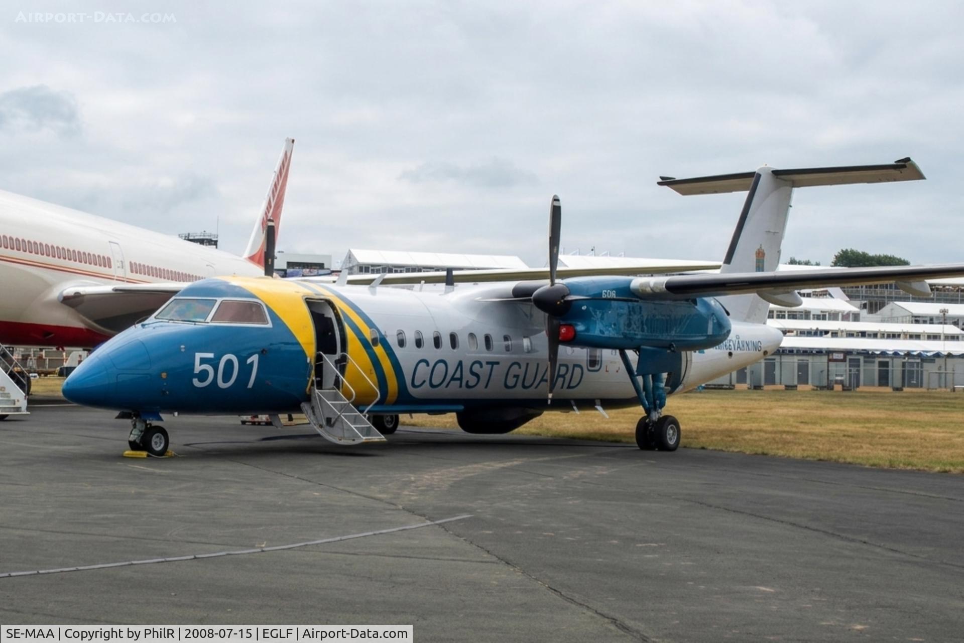 SE-MAA, 2006 De Havilland Canada DHC-8-311AQ Dash 8, c/n 622, 501 (SE-MAA) 2008 DHC-8-300 Swed Coast Guard SBAC 