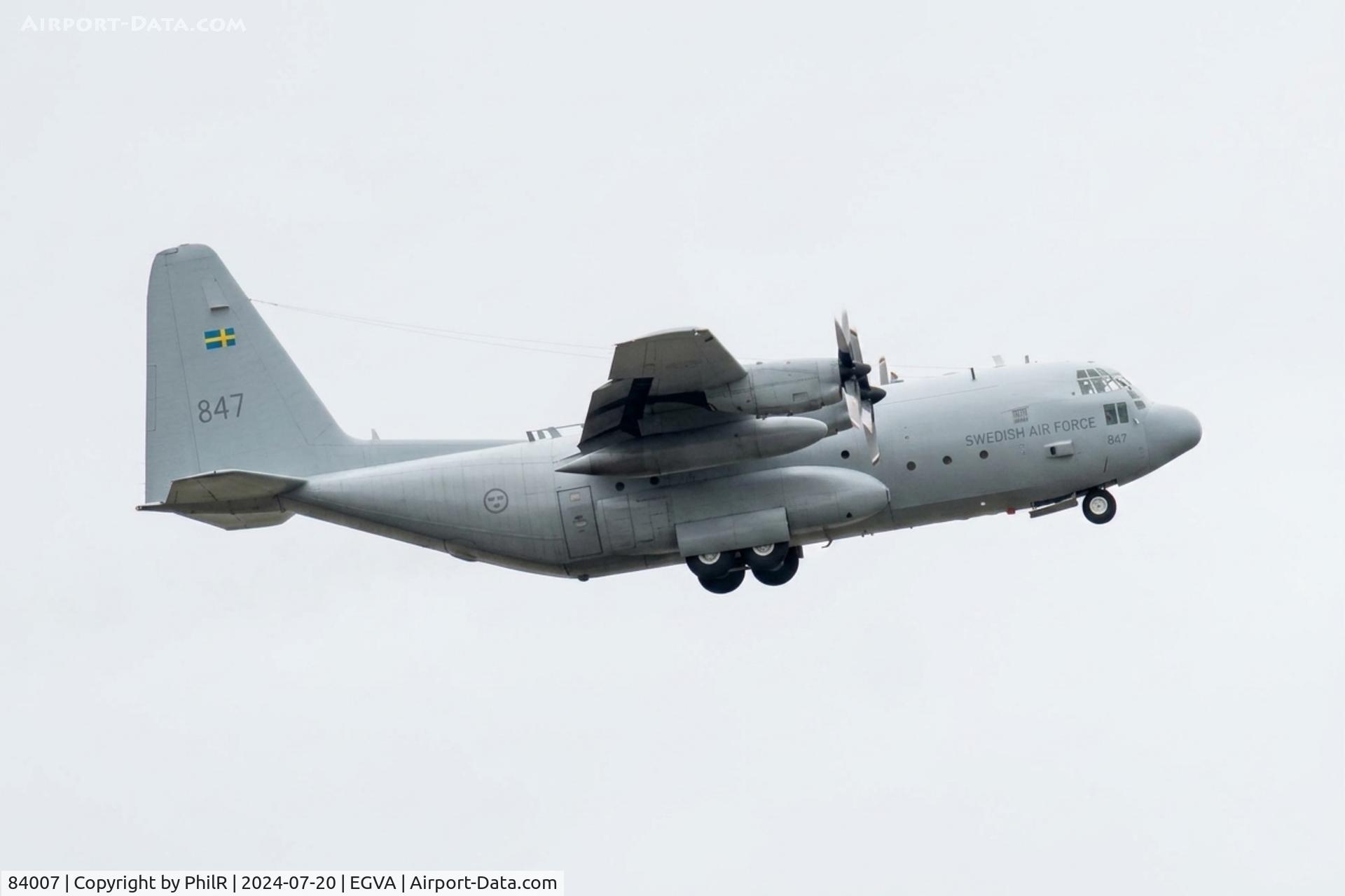 84007, Lockheed C-130H Hercules, c/n 382-4887, 847 Lockheed C-130K Swedish Air Force RIAT RAF Fairford 
