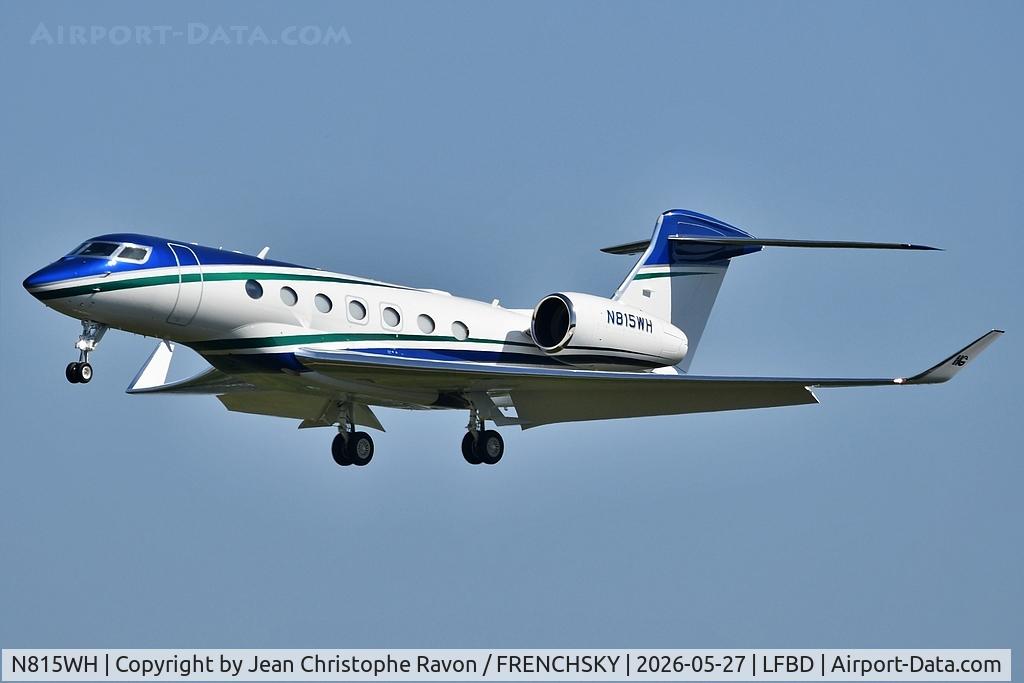 N815WH, 2025 Gulfstream Aerospace  GVII-G600, c/n 73180, Bergerac (EGC)	Bordeaux (BOD)	(N815WH)