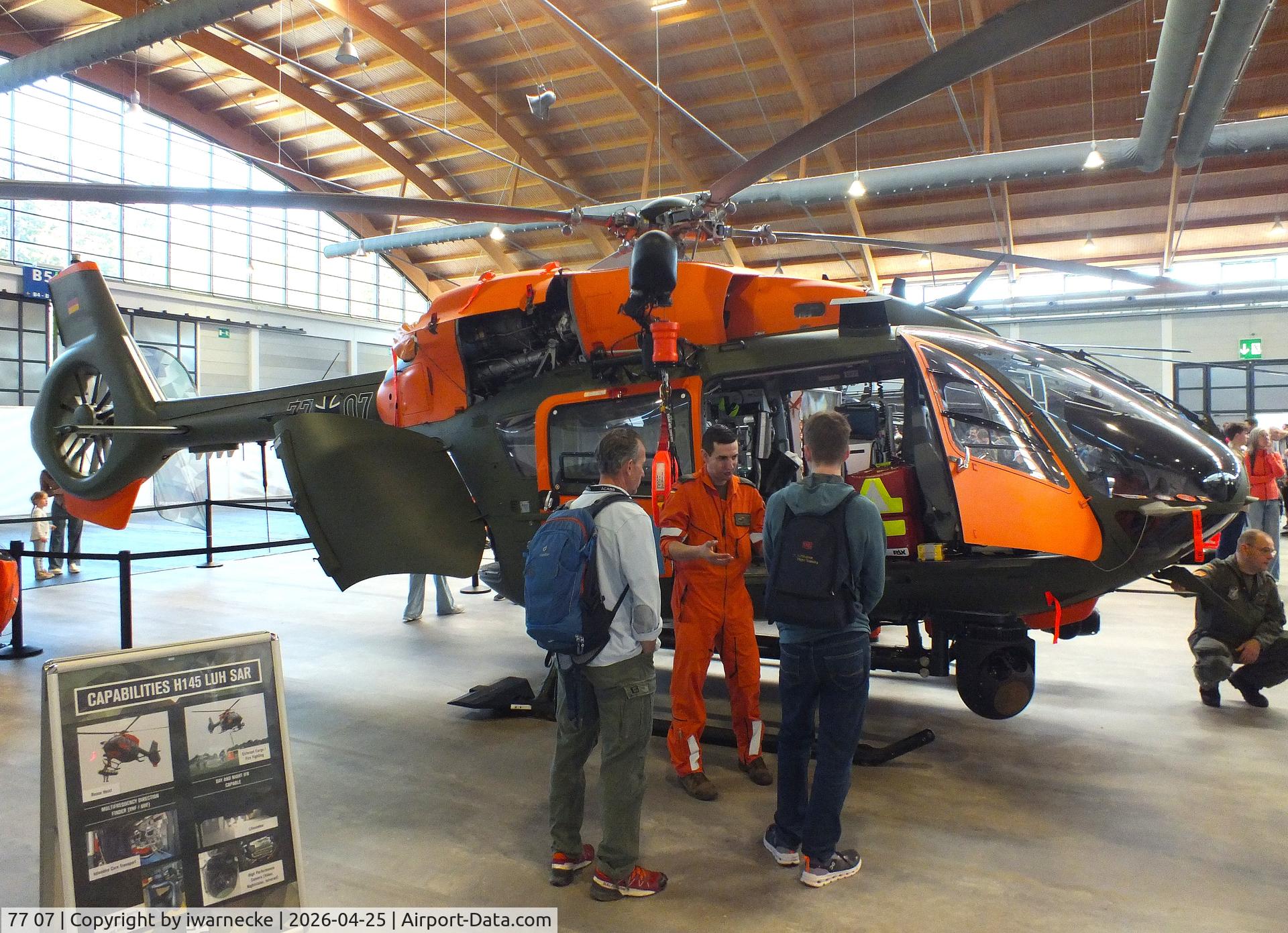 77 07, 2019 Airbus Helicopters H-145M (BK-117D-2), c/n 20274, Airbus Helicopters H145M LUH SAR of Heeresflieger (German army aviation) at the AERO 2026, Friedrichshafen