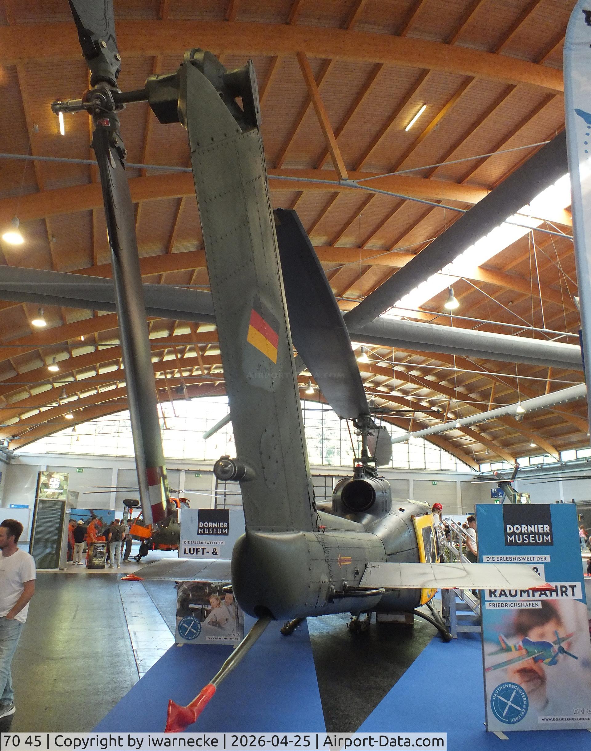 70 45, Bell UH-1D Iroquois (205), c/n 8105, Bell UH-1D Iroquois (preserved by the Dornier-Museum) at the AERO 2026, Friedrichshafen