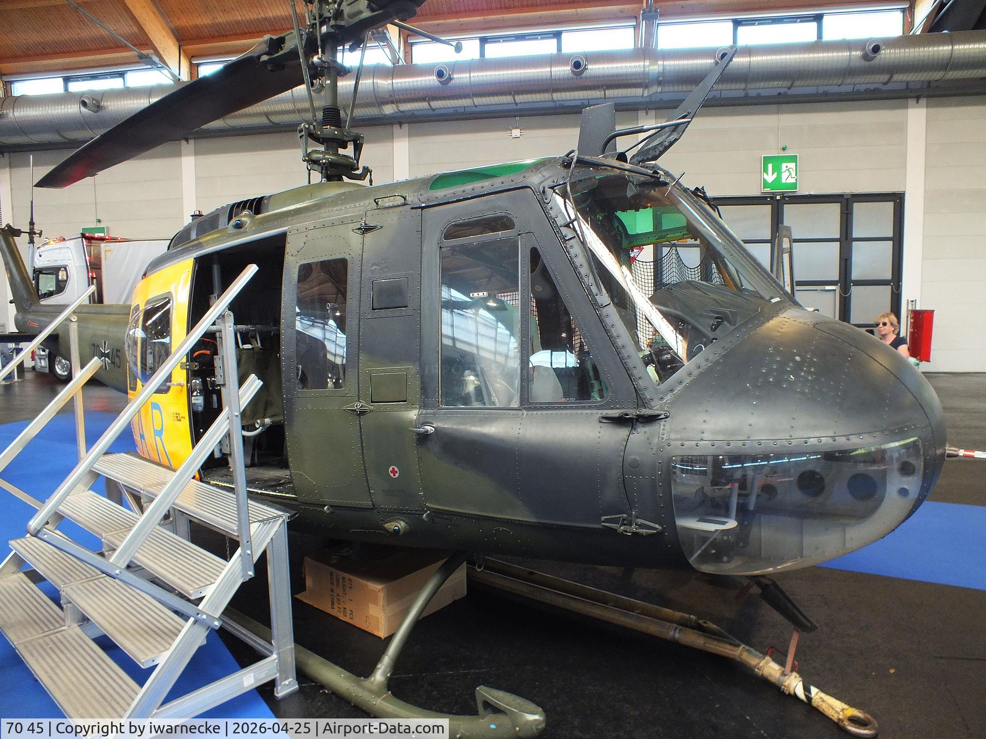 70 45, Bell UH-1D Iroquois (205), c/n 8105, Bell UH-1D Iroquois (preserved by the Dornier-Museum) at the AERO 2026, Friedrichshafen