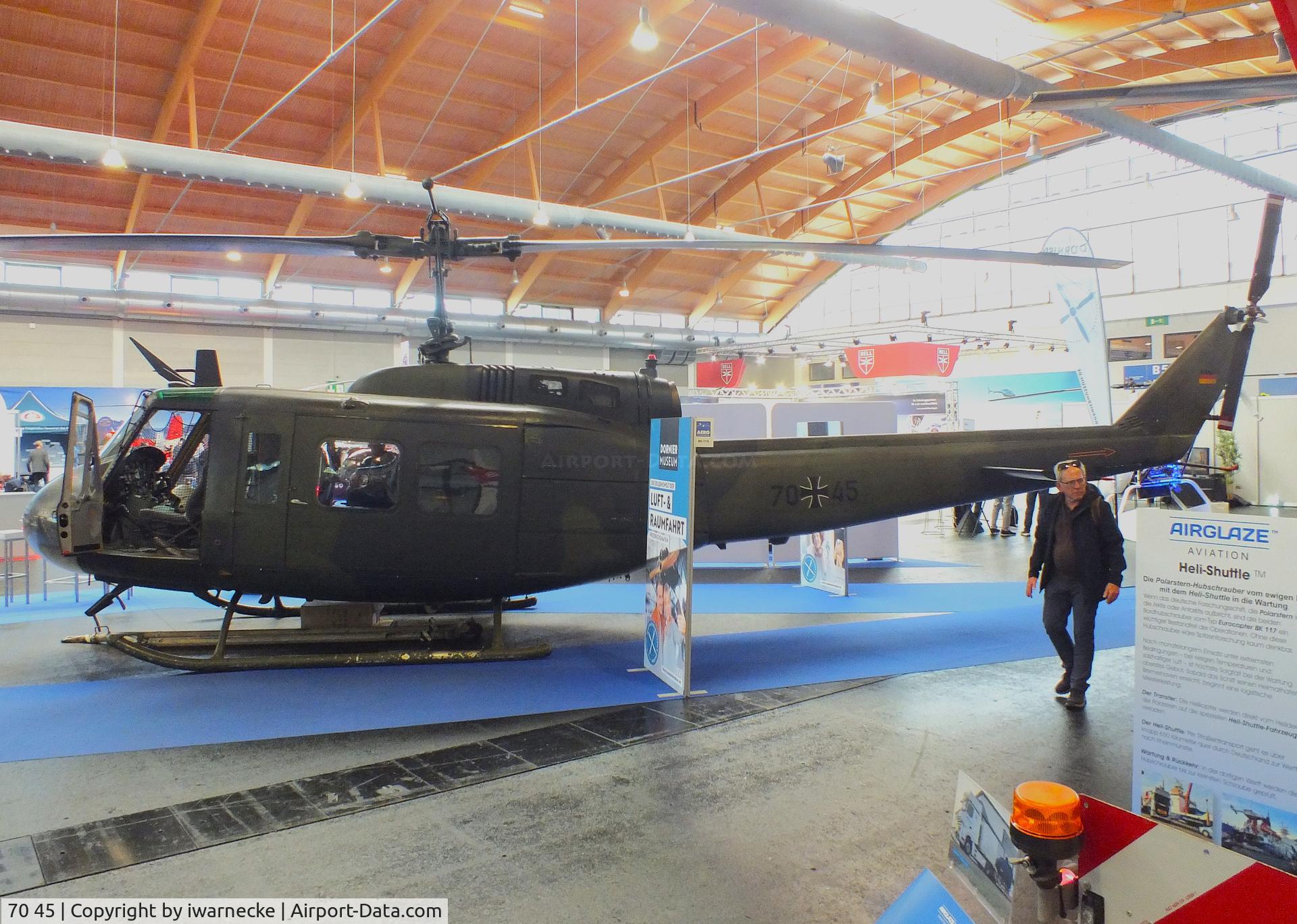 70 45, Bell UH-1D Iroquois (205), c/n 8105, Bell UH-1D Iroquois (preserved by the Dornier-Museum) at the AERO 2026, Friedrichshafen