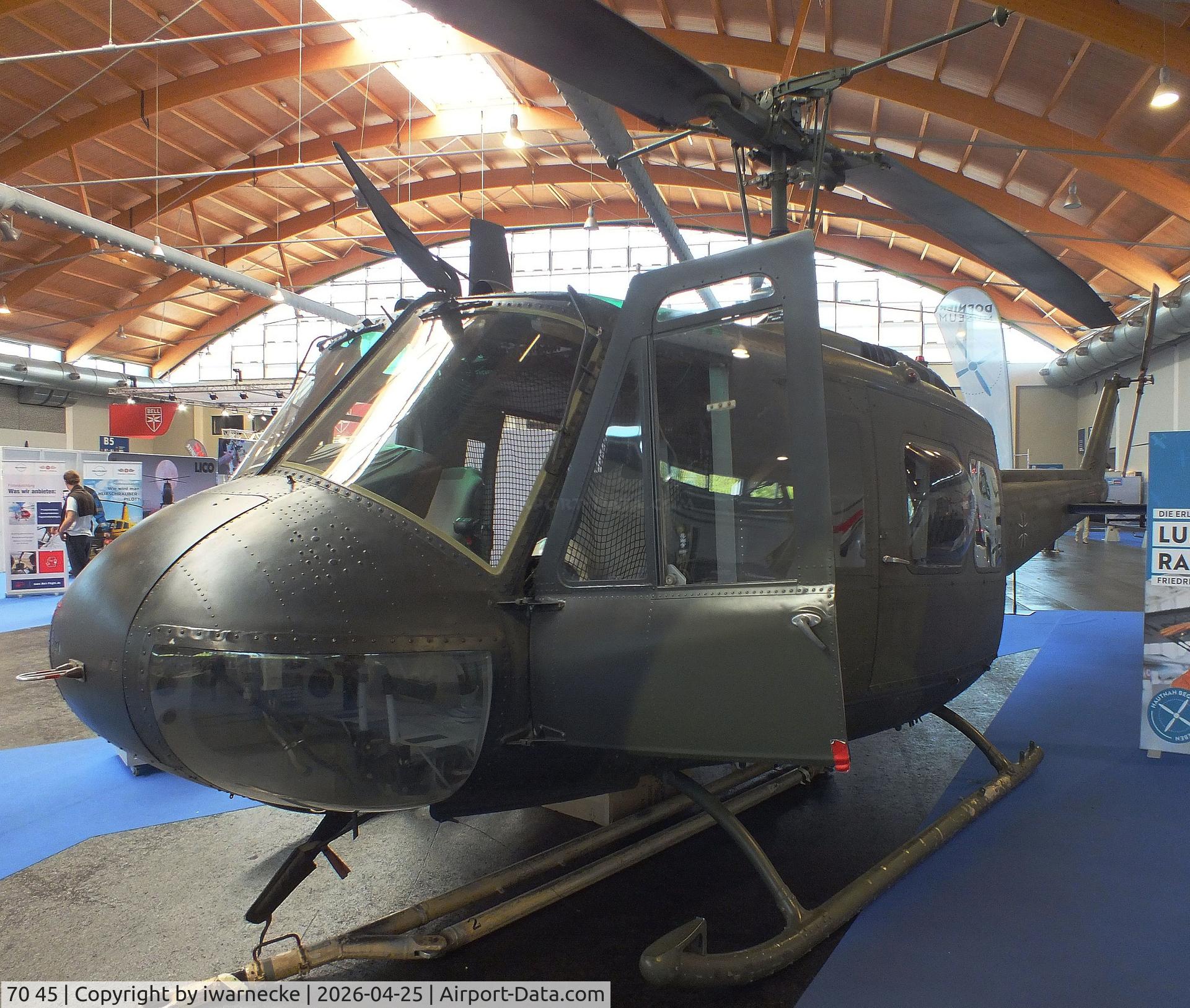 70 45, Bell UH-1D Iroquois (205), c/n 8105, Bell UH-1D Iroquois (preserved by the Dornier-Museum) at the AERO 2026, Friedrichshafen