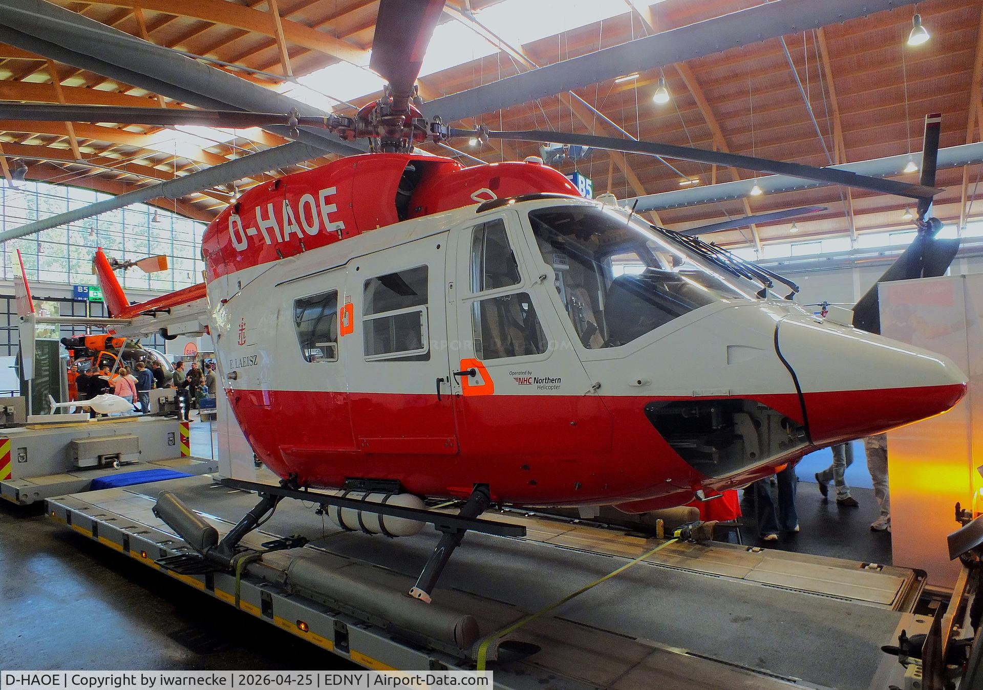 D-HAOE, Eurocopter-Kawasaki BK-117C-1, c/n 7540, MBB-Kawasaki BK-117C-1 of Northern Helicopter NHC at the AERO 2026, Friedrichshafen