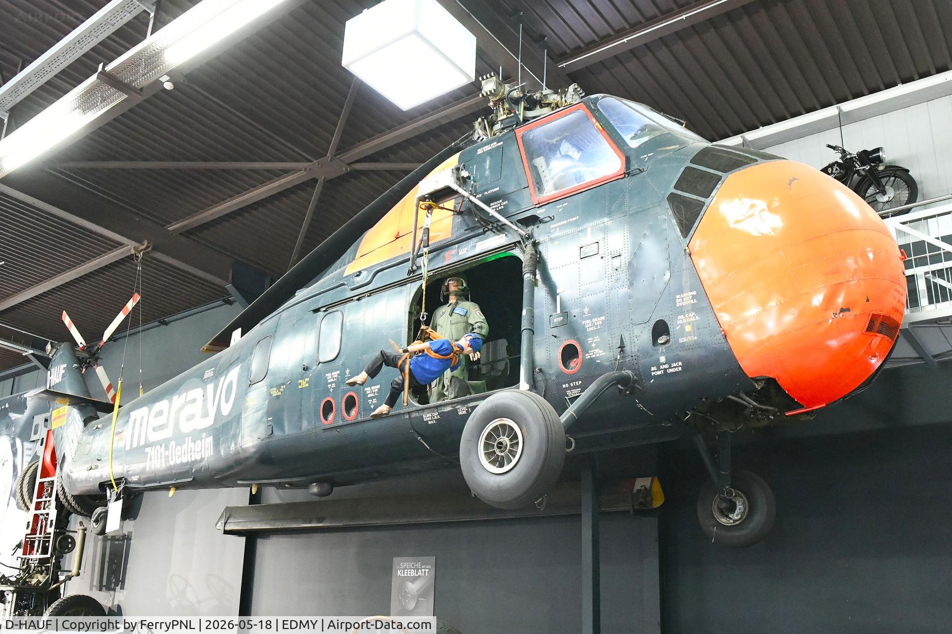 D-HAUF, Sikorsky S-58C, c/n 58-356, Hanging from the roof indoors at Sinsheim