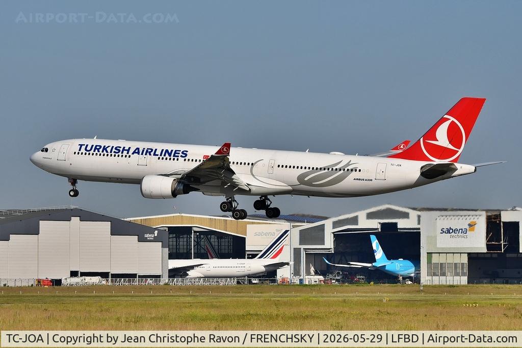 TC-JOA, 2014 Airbus A330-303, c/n 1501, Istanbul (IST)	Bordeaux (BOD)	TK1389