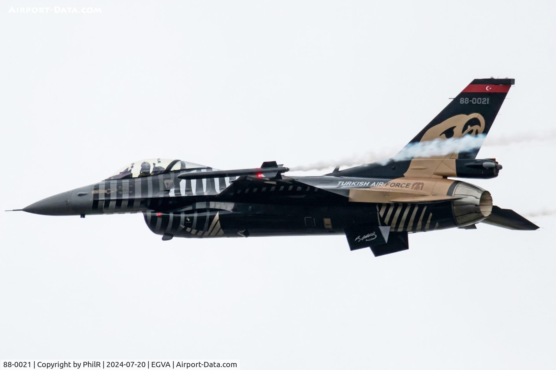 88-0021, TAI (Turkish Aerospace Industries) F-16C Fighting Falcon, c/n 4R-23, 88-0021 Lockheed Martin F-16C Fighting Falcon Turkish Air Force RIAT RAF Fairford 
