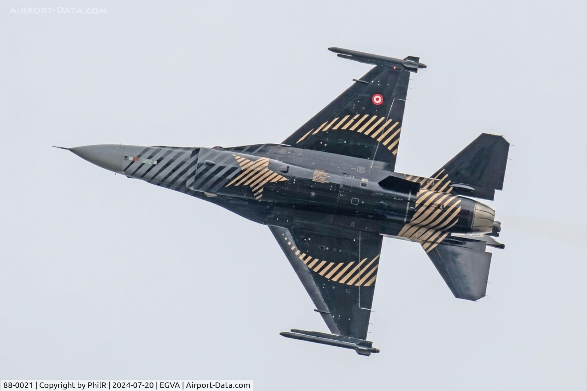 88-0021, TAI (Turkish Aerospace Industries) F-16C Fighting Falcon, c/n 4R-23, 88-0021 Lockheed Martin F-16C Fighting Falcon Turkish Air Force RIAT RAF Fairford 
