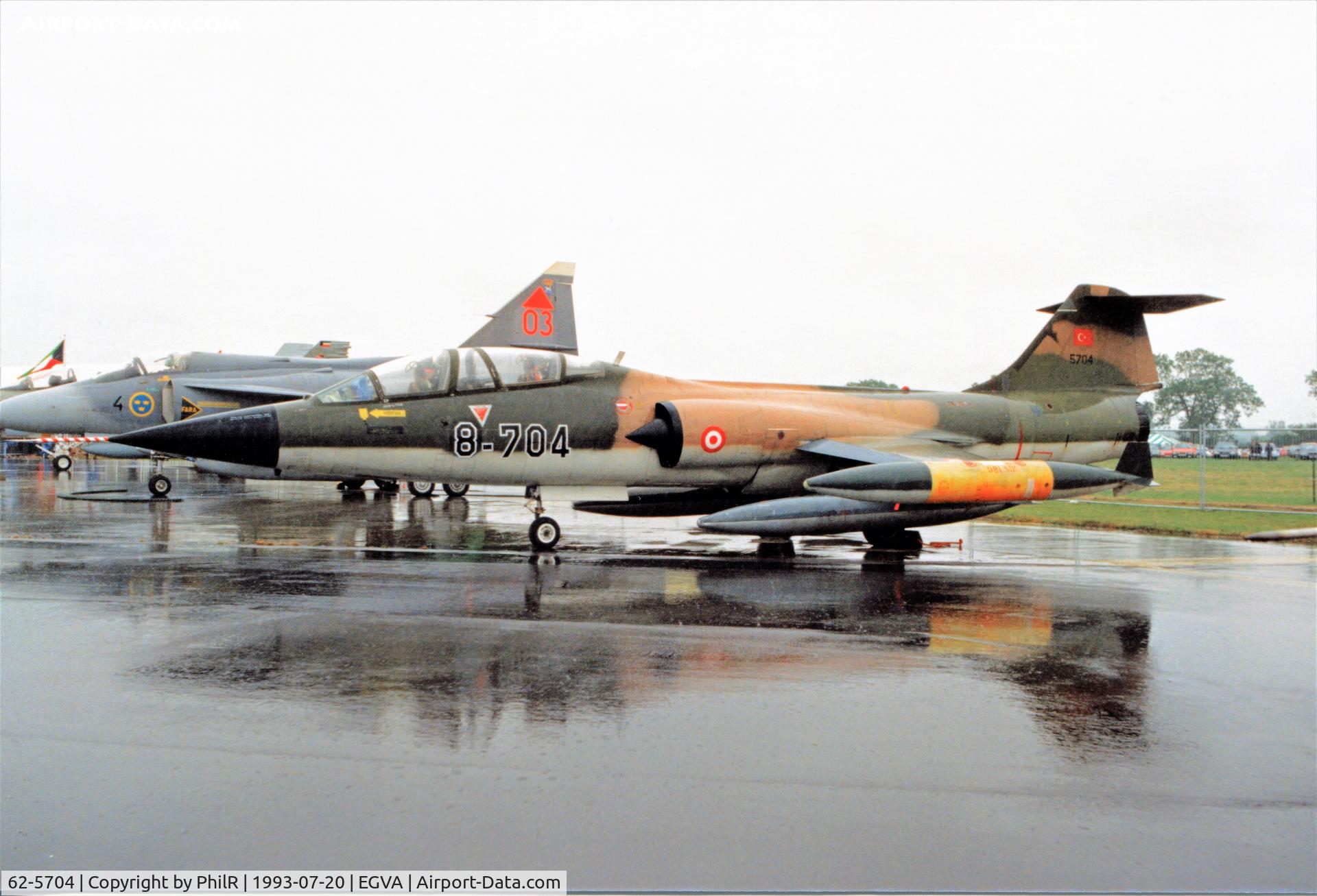 62-5704, 1962 Lockheed TF-104G Starfighter, c/n 583D-5704, 5704 Lockheed TF104G Starfighter TurkAF 