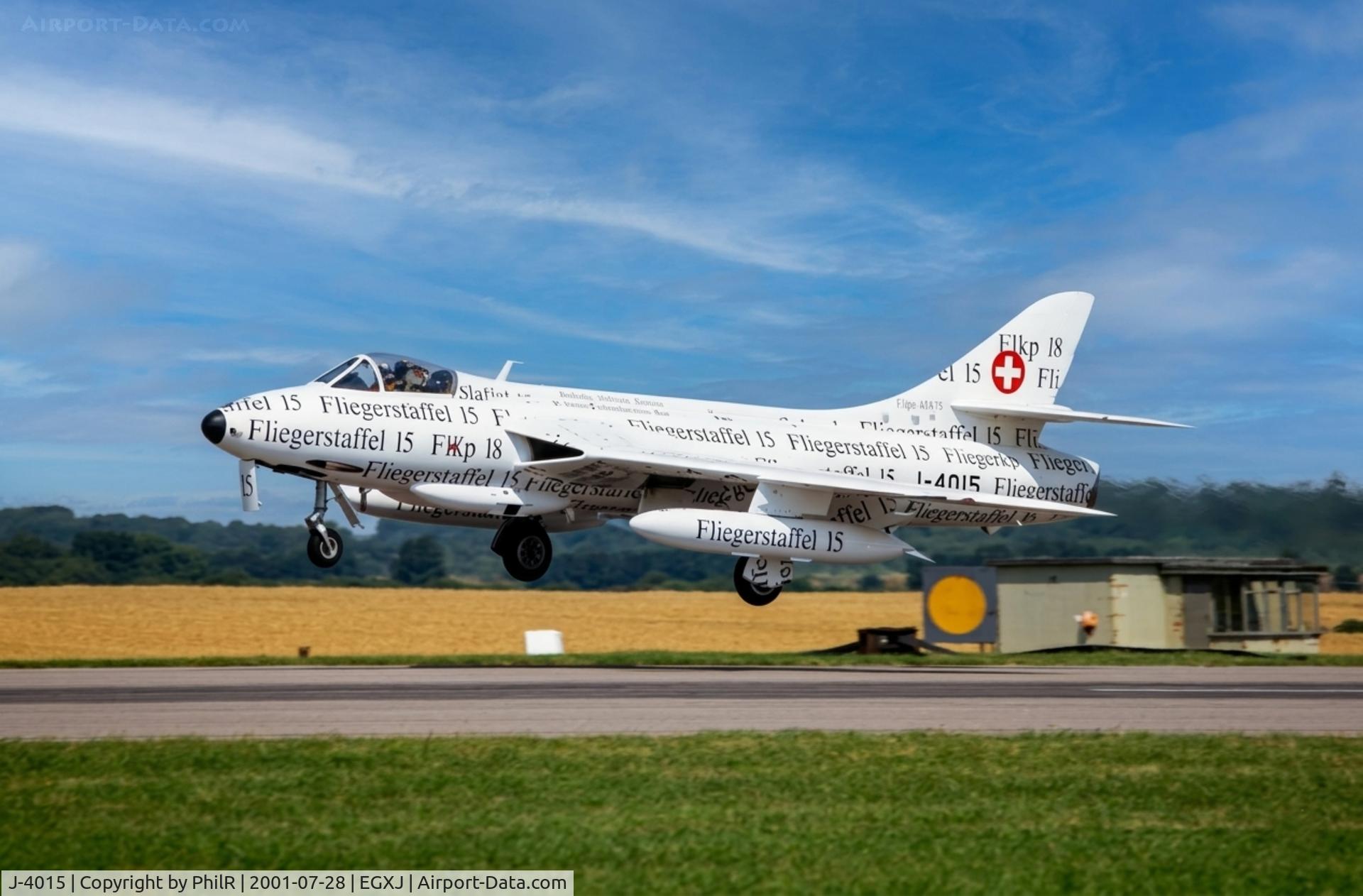 J-4015, Hawker Hunter F.58, c/n 41H-697382, J-4015 1959 Hawker Hunter F56 Swiss AF RIAT Cottesmore 
