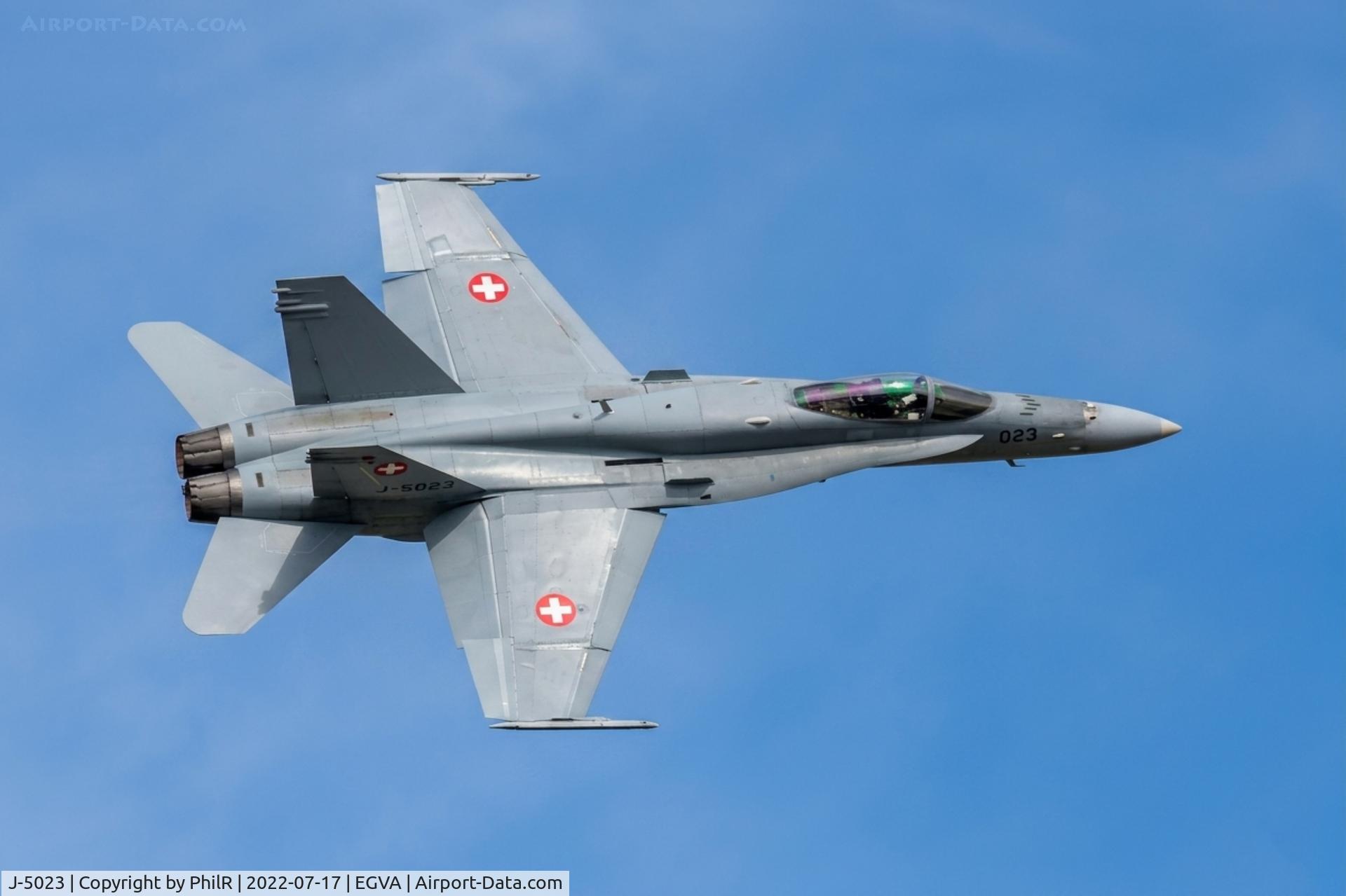 J-5023, McDonnell Douglas F/A-18C Hornet, c/n 1372/SFC023, J-5023 McDonnell Douglas FA-18C Hornet Swiss Air Force RIAT RAF Fairford 
