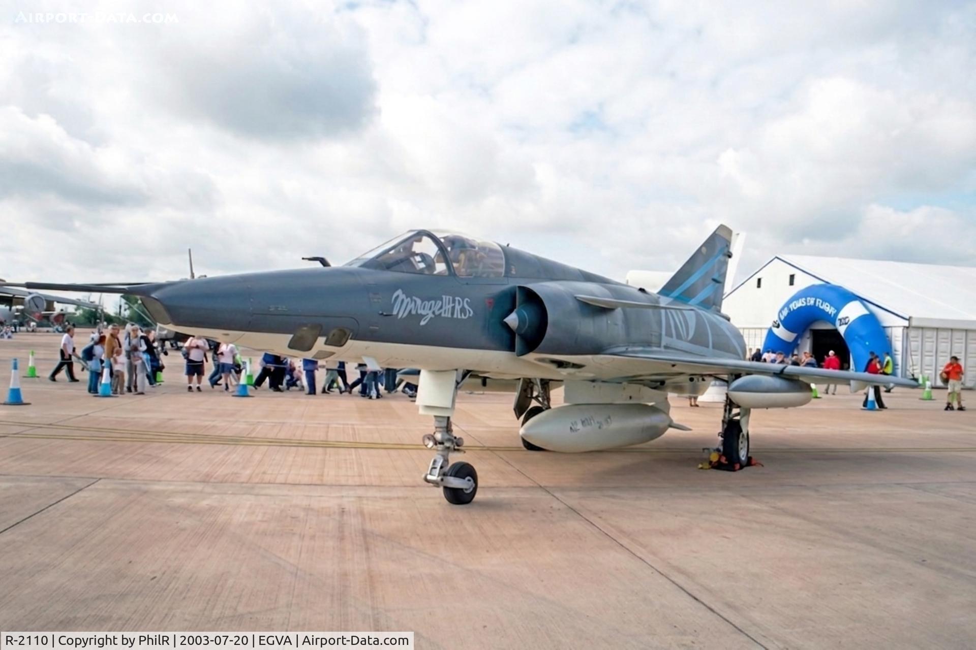 R-2110, Dassault Mirage IIIRS, c/n 17-26-142/1036, R-2110 Dassault (Emmen) Mirage IIIRS Swiss AF RIAT 
