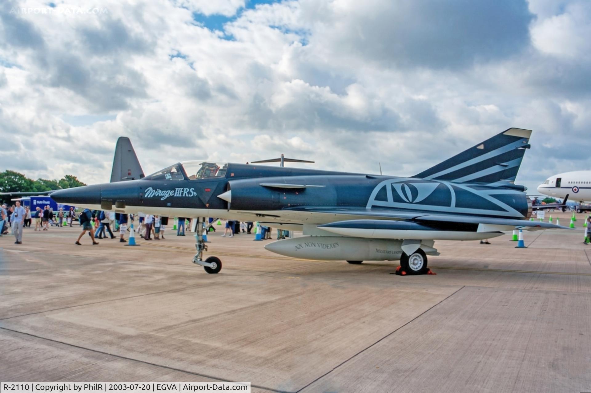 R-2110, Dassault Mirage IIIRS, c/n 17-26-142/1036, R-2110 Dassault (Emmen) Mirage IIIRS Swiss AF RIAT 
