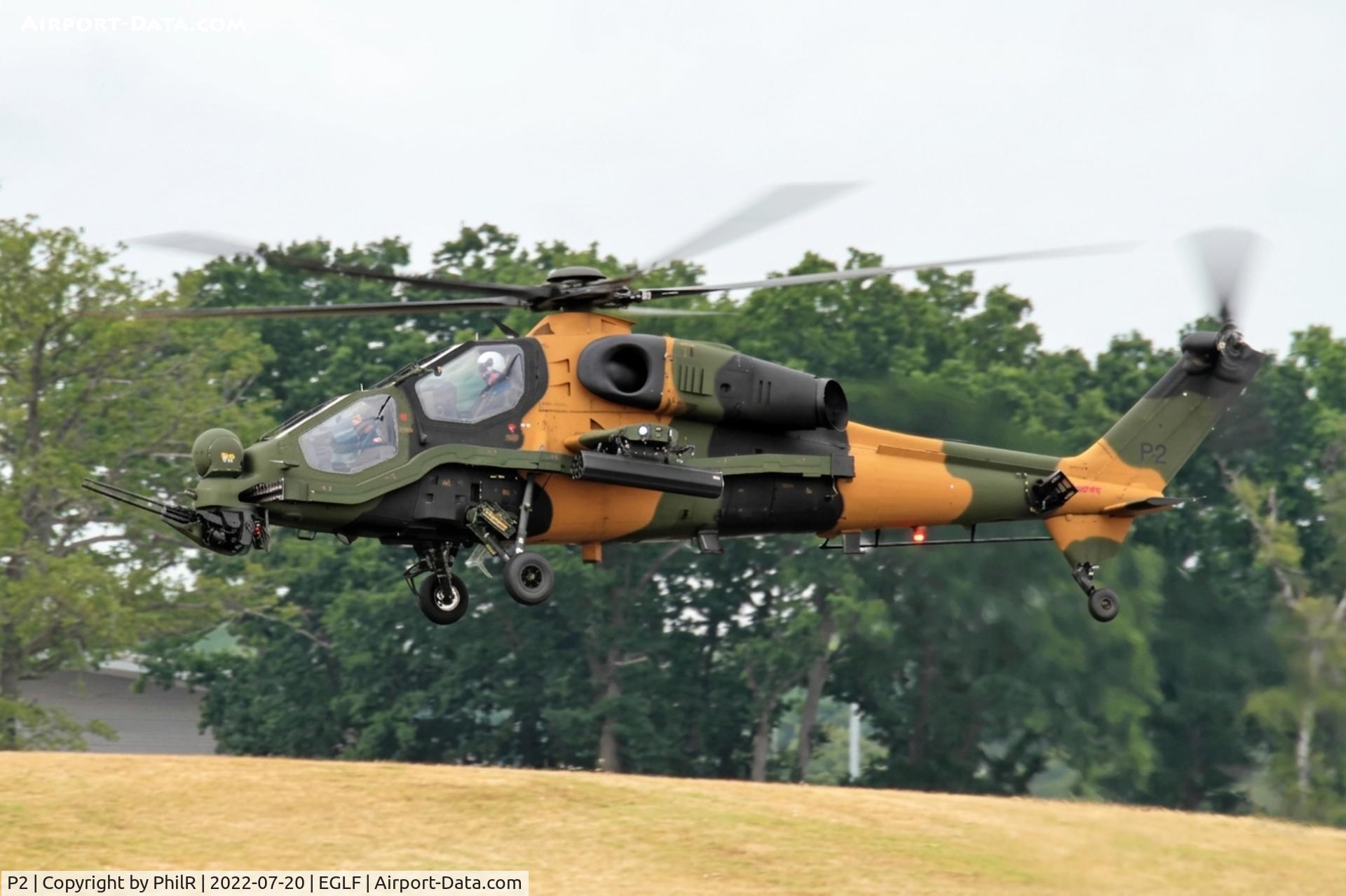 P2, AgustaWestland (TUSAS) T-129A ATAK, c/n not found P2, P2 Turkish Aerospace Industries T129 ATAK FIA Farnborough 