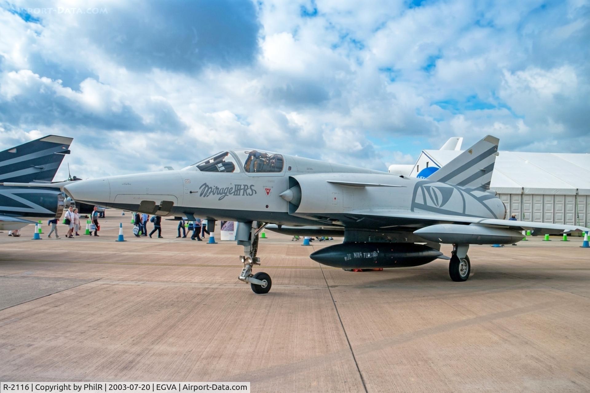 R-2116, Dassault Mirage IIIRS, c/n 17-26-148/1043, R-2116 Dassault (Emmen) Mirage IIIRS Swiss AF RIAT 
