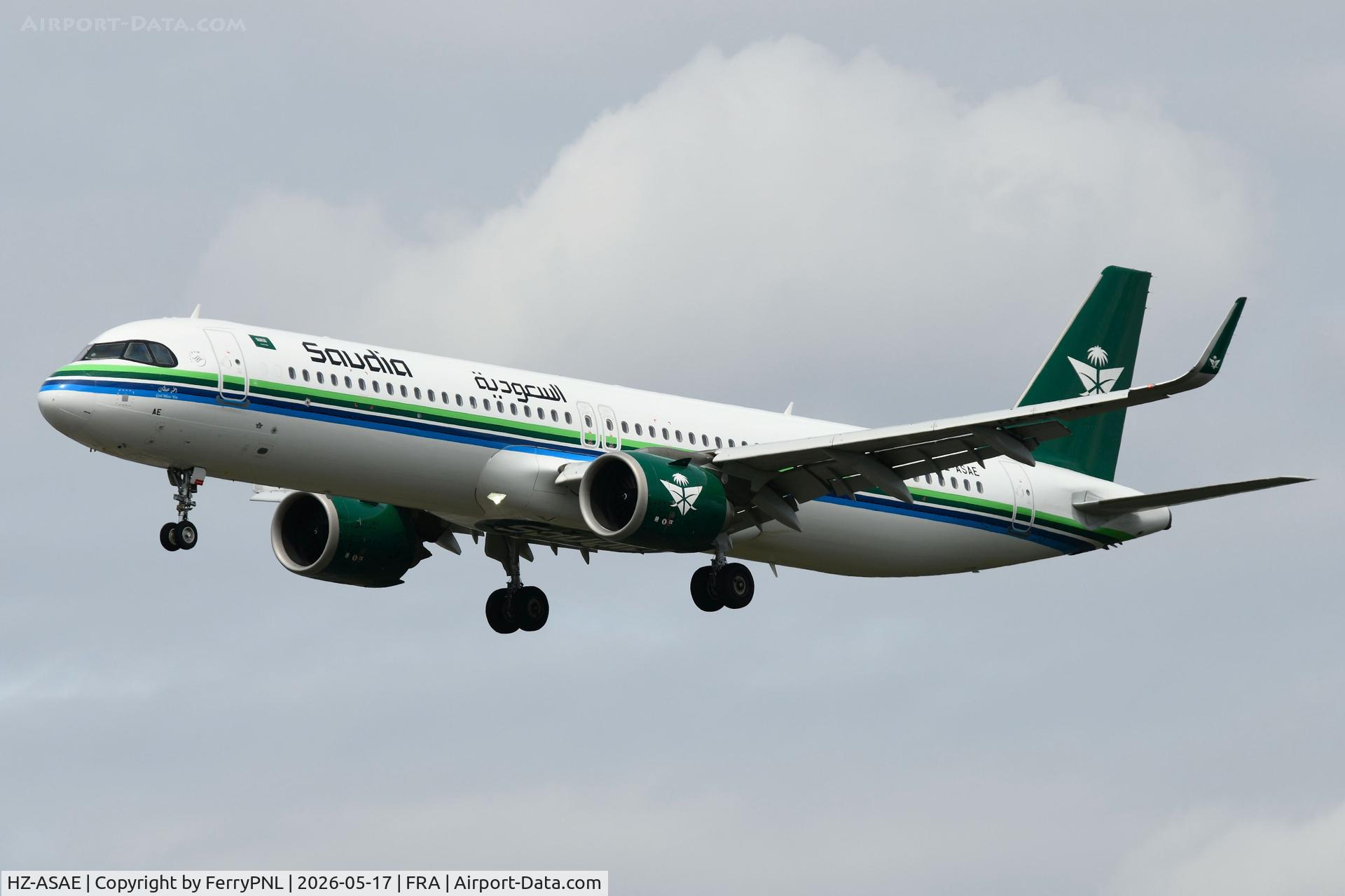 HZ-ASAE, 2023 Airbus A321-251NX, c/n 11698, Saudia A321 arriving from JED